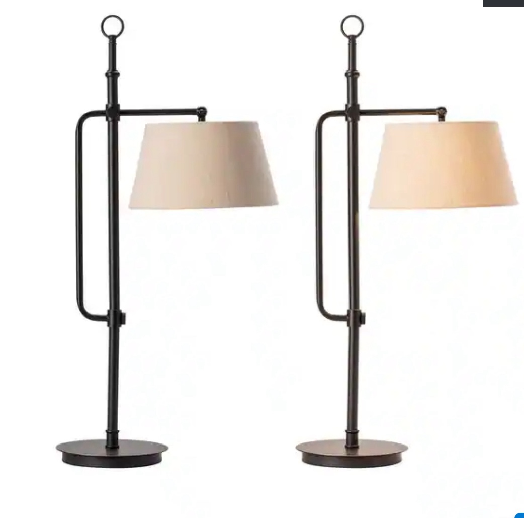 Berwick Metal Table Lamps - Set of 2 - Black - 16" x 16" x 16"
