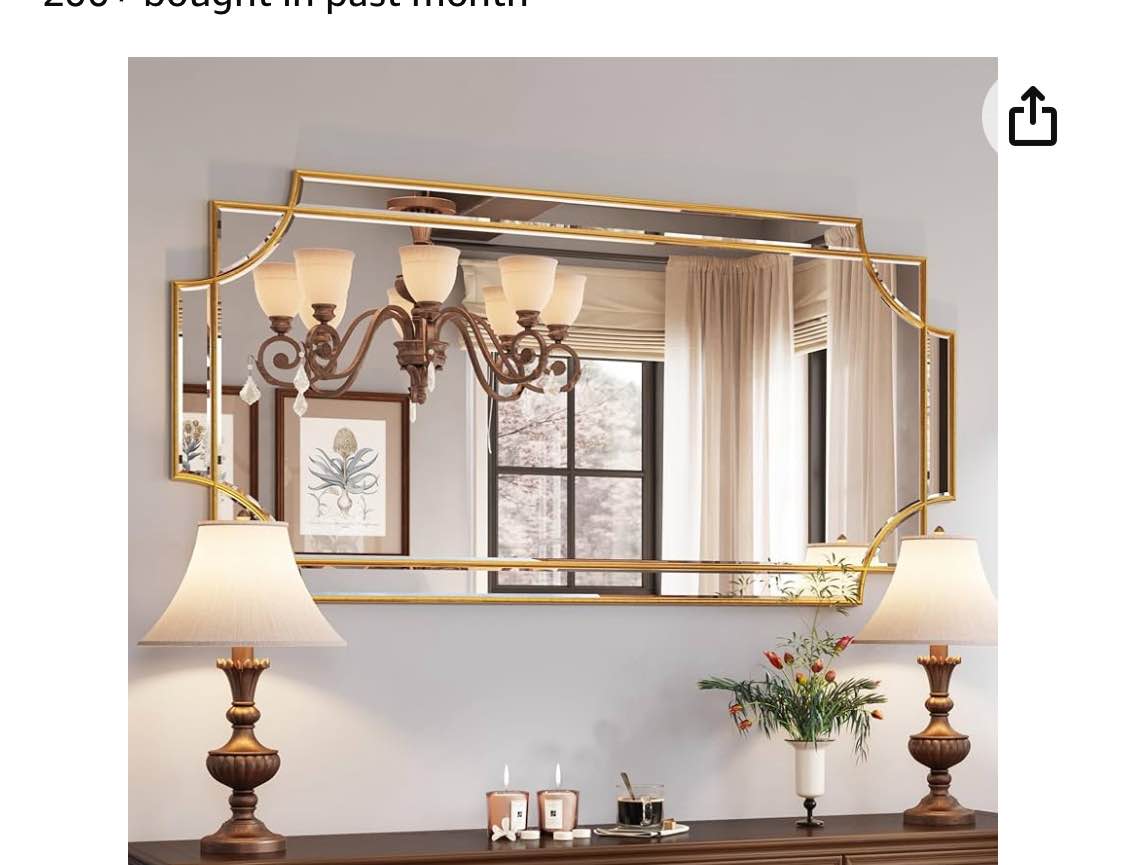 Kelly Miller 24"x48" Large Gold Mirror for Wall, Gold Traditional Wall Mirror Art Decorative Mirror Beveled Full Length Mirror Home Decor for Bathroom Living Room Bedroom Kitchen Farmhouse Entryway