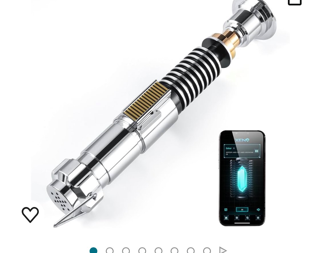 CUSTOM SABER RGBX Smooth Swing Light Saber, 12 Sound Fonts, Motion Control Infinite Color Changing Light Saber, Aluminium Alloy Hilt Rechargeable Light Saber, Support Heavy Dueling Luke Light Sword