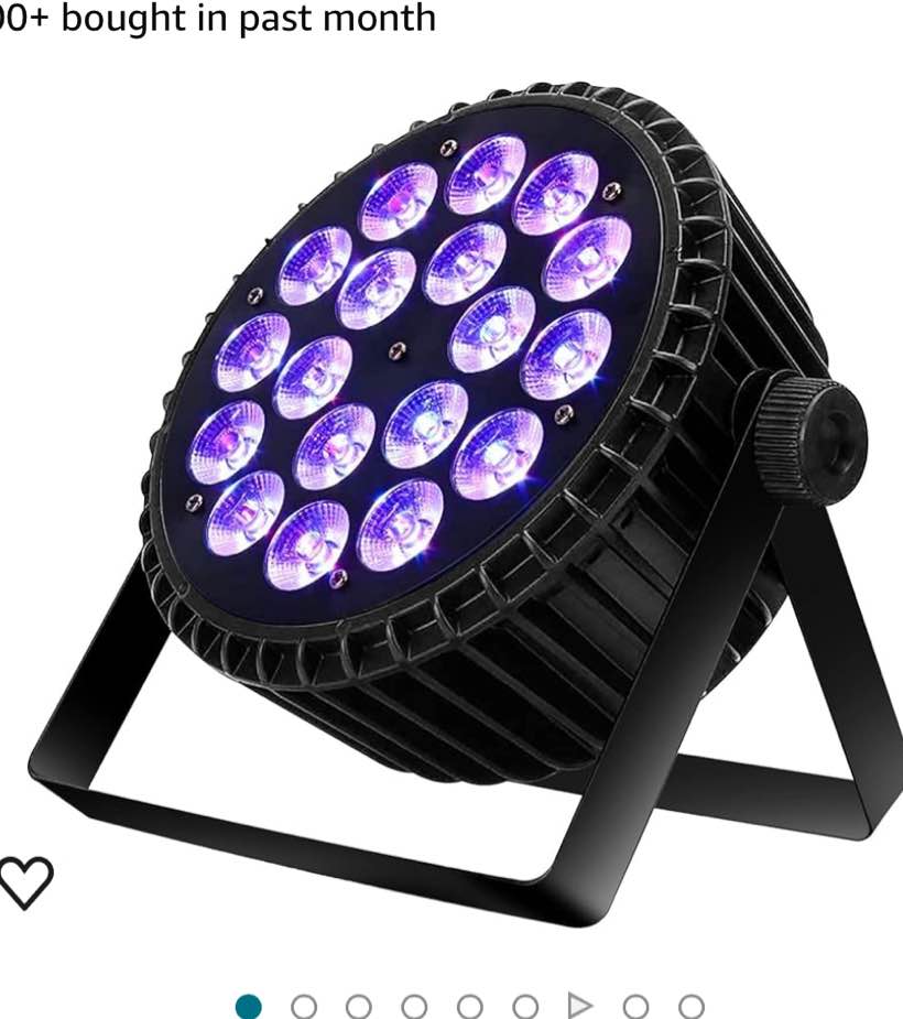 SHEHDS LED Stage Par Lights LED 18X18W DJ Stage Lights RGBWA+UV 6in1 Wash/Strobe Effect DMX512 Control Sound Activated Aluminum Alloy Shell Uplighting Lights for Concerts Family Party-1 Pack