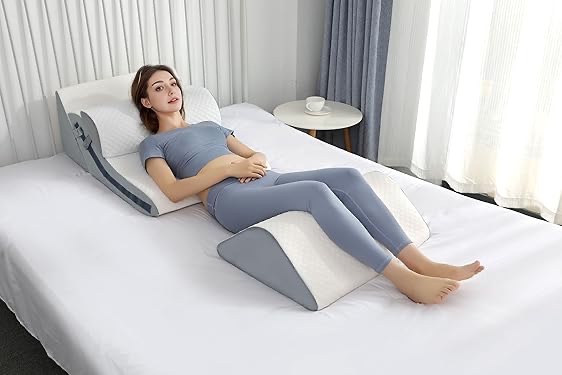simpledad Wedge Pillow for Sleeping, Orthopedic Bed Wedge Pillow Set, 15-in-1 Adjustable Memory Foam Wedge Pillow Post Surgery, 9 &16 & 20 inch Height 3-in-1 Incline Pillows Wedges for Acid Reflux/Snoring