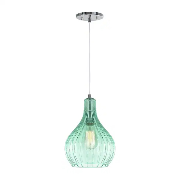 Aspen Creative 1-Light Mini Pendant Ceiling Light, Chrome