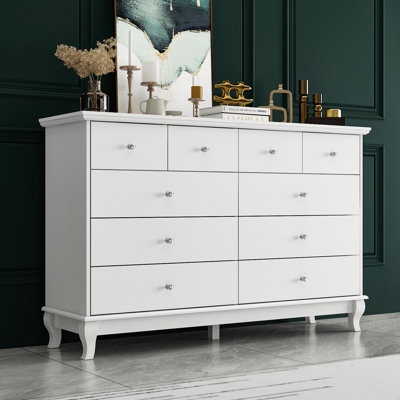 Philomena 10 Drawer 55.1" W Double Dresser