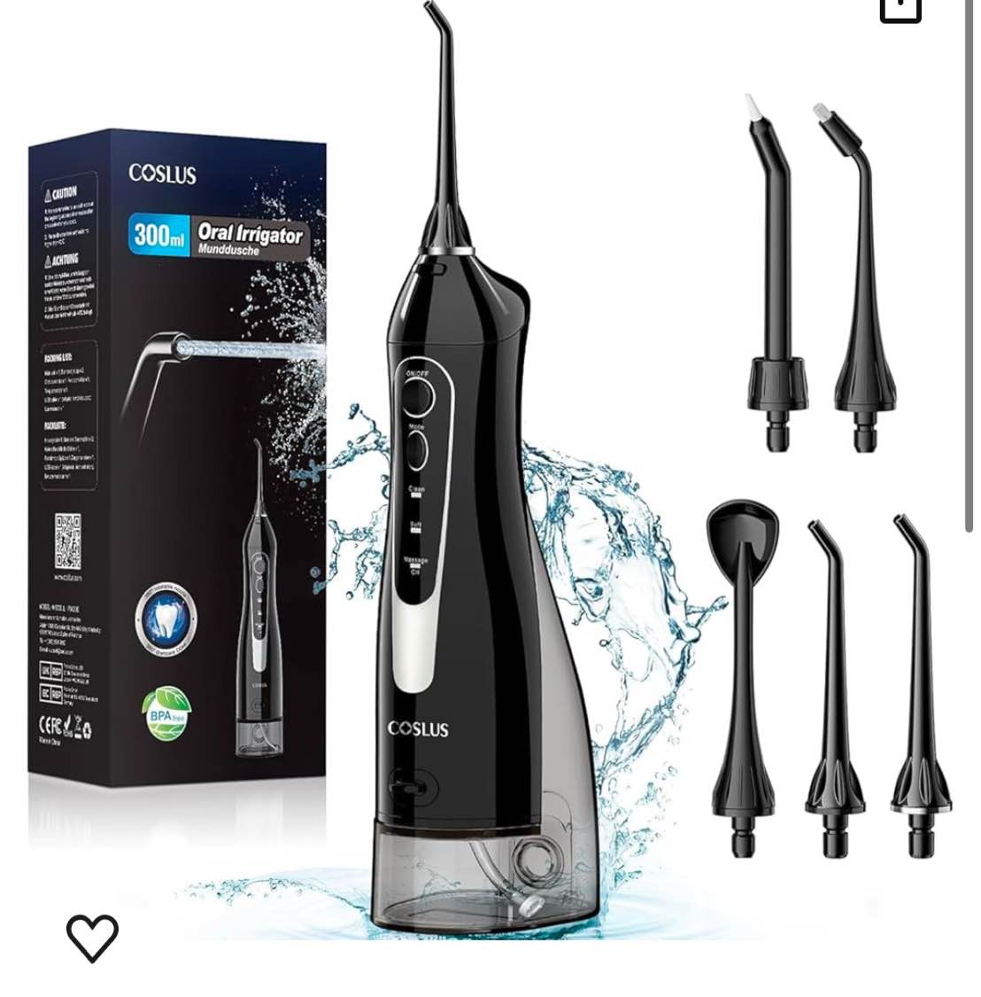 Water Dental Flosser Teeth Pick, Tessitop Portable Cordless Oral Irrigator 200ML Rechargeable Travel Irrigation Cleaner IPX7 Waterproof Electric Waterflosser Machine for Teeth Cleaning (200ml)