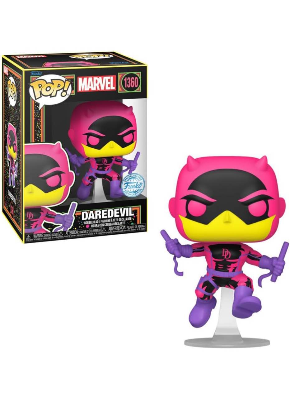 Funko Pop! Marvel Daredevil Comic Cover Exclusive Glow-in-The-Dark Vinyl Bobblehead Figure 4.45 inches