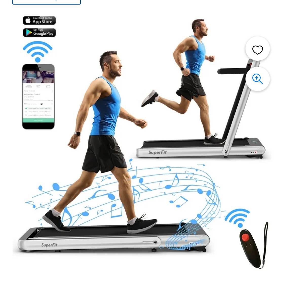 Costway SP37424SL 2 In 1 Folding Exercise Treadmill