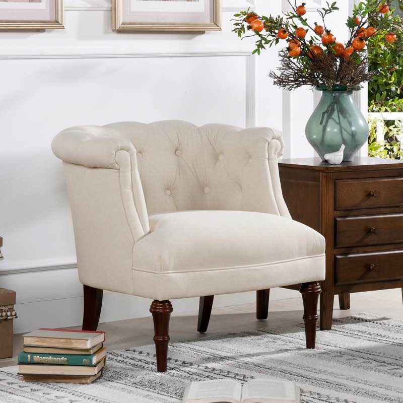 Alanna Upholstered Barrel Chair by Kelly Clarkson Home