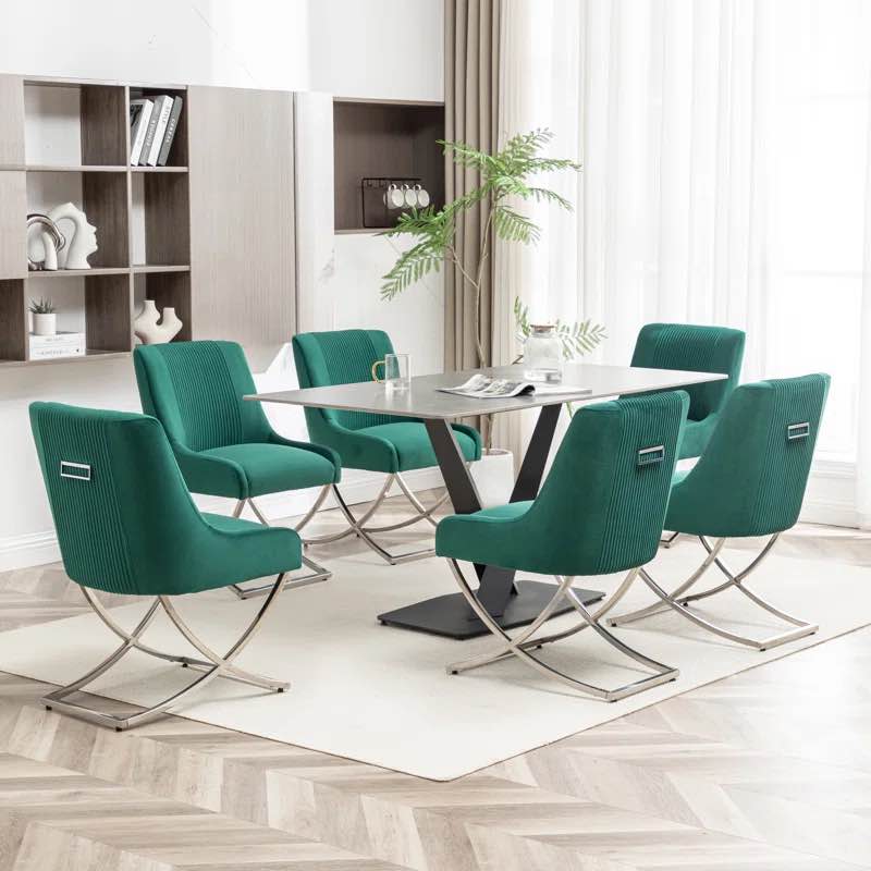 Elian Velvet Upholstered Side Chair (Set of 2) By Everly Quinn