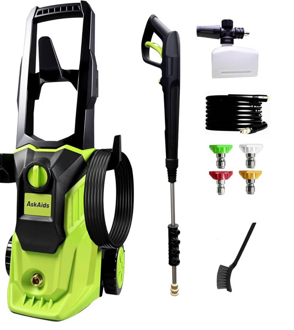 Pressure Washer, Power Washer with Foam Cannon,High Pressure Cleaning Machine with 4 Nozzles for Car, Patio, Driveway,Fences,Decks