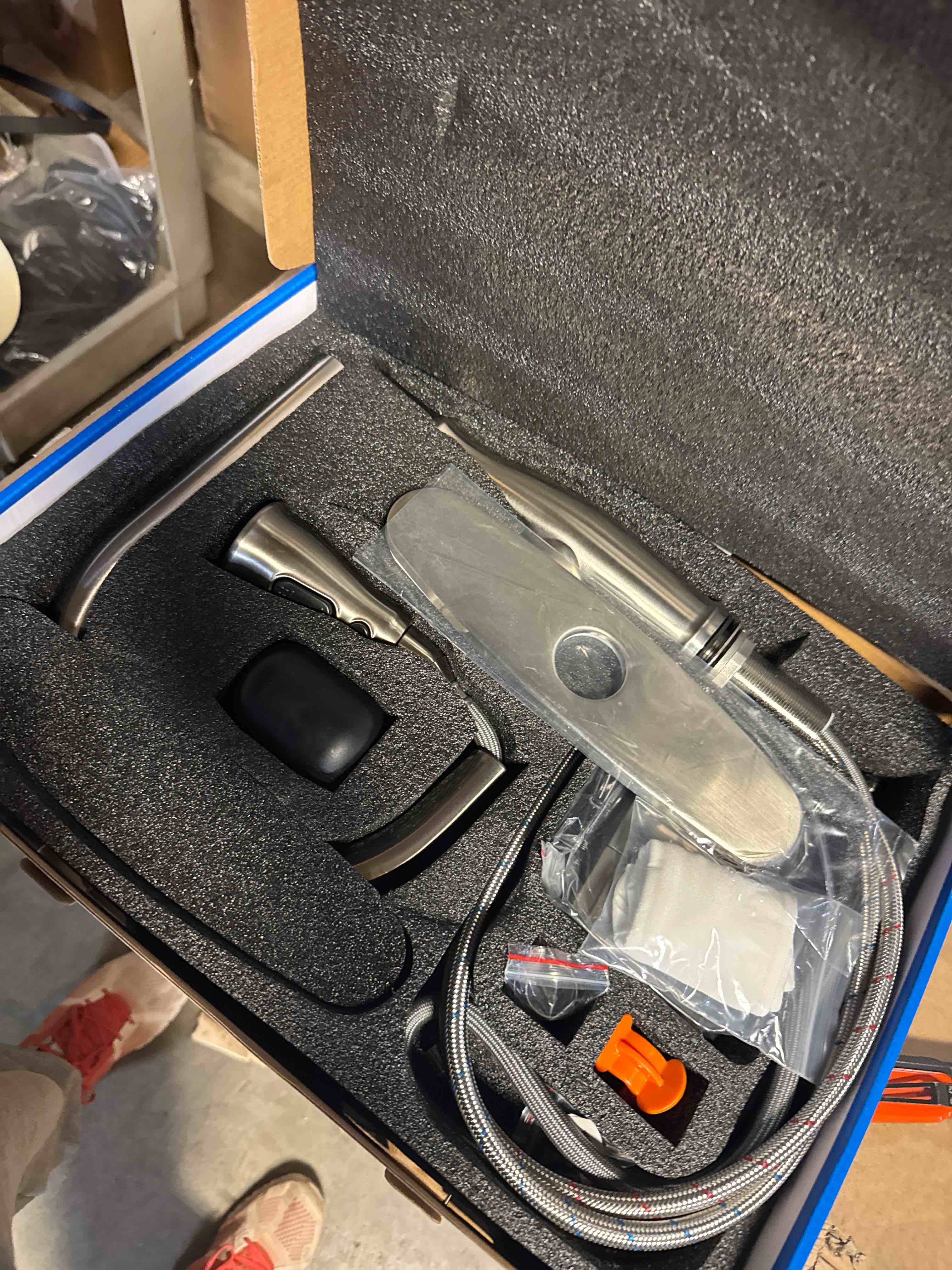 Condition photo showing New/Like New for Touchless Kitchen Faucet with Pull Down Sprayer, Motion Sensor Smart Hands-Free Automatic Single Handle Kitchen Sink Faucet, Stainless Steel Brushed Nickel Finish Touchless Kitchen Faucet Brushed Nickel3