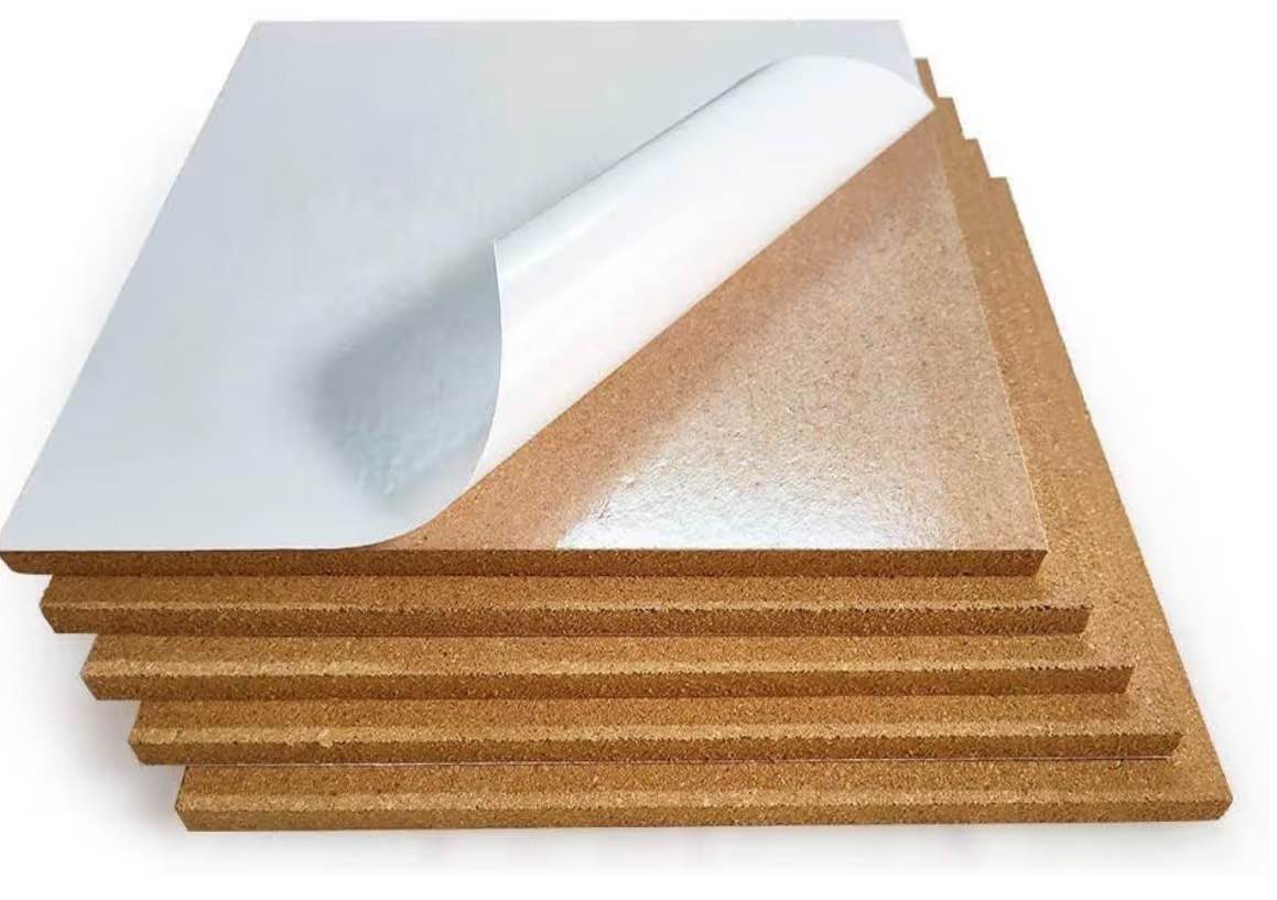 Corksidol Cork Board Tiles 12"x12" - 1/2" Thick -Bulletin Board-Cork Board- Ultra Strong Self Adhesive Backing for Classromm/Office/Floor/Wall/DIY-20 Pack