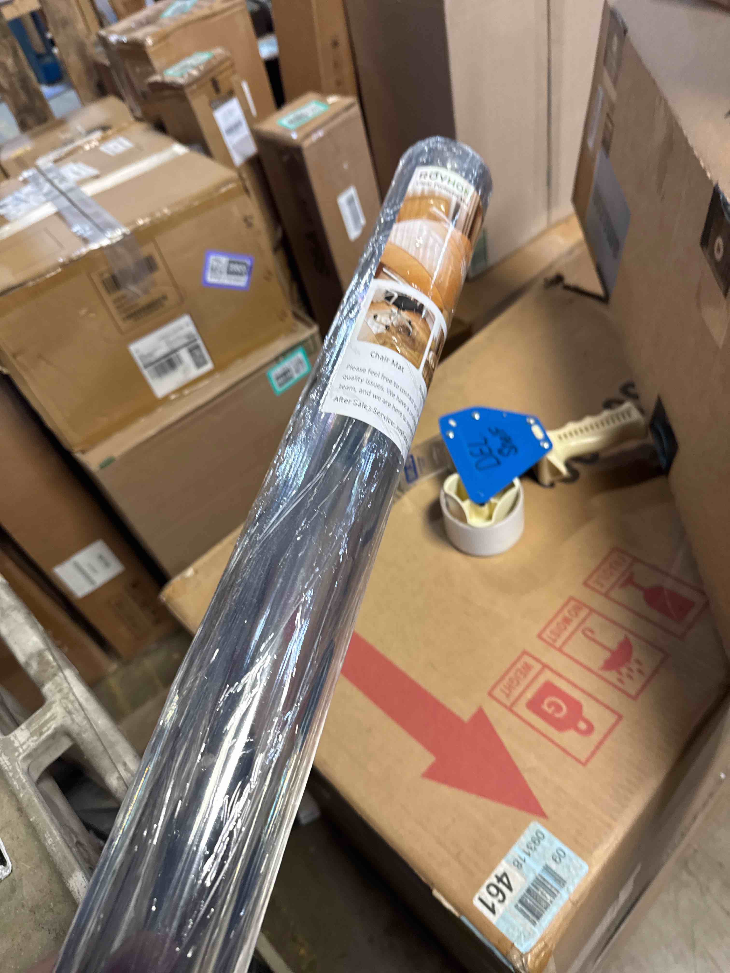 Condition photo showing New/Like New for Clear Table Cover Protector 2mm Thick 48 x 36 Inch Table Protector for Dining Room Table, Waterproof Plastic Table Cover, Dining Table Cover Rectangle for Wood, Countertop, Kitchen Table