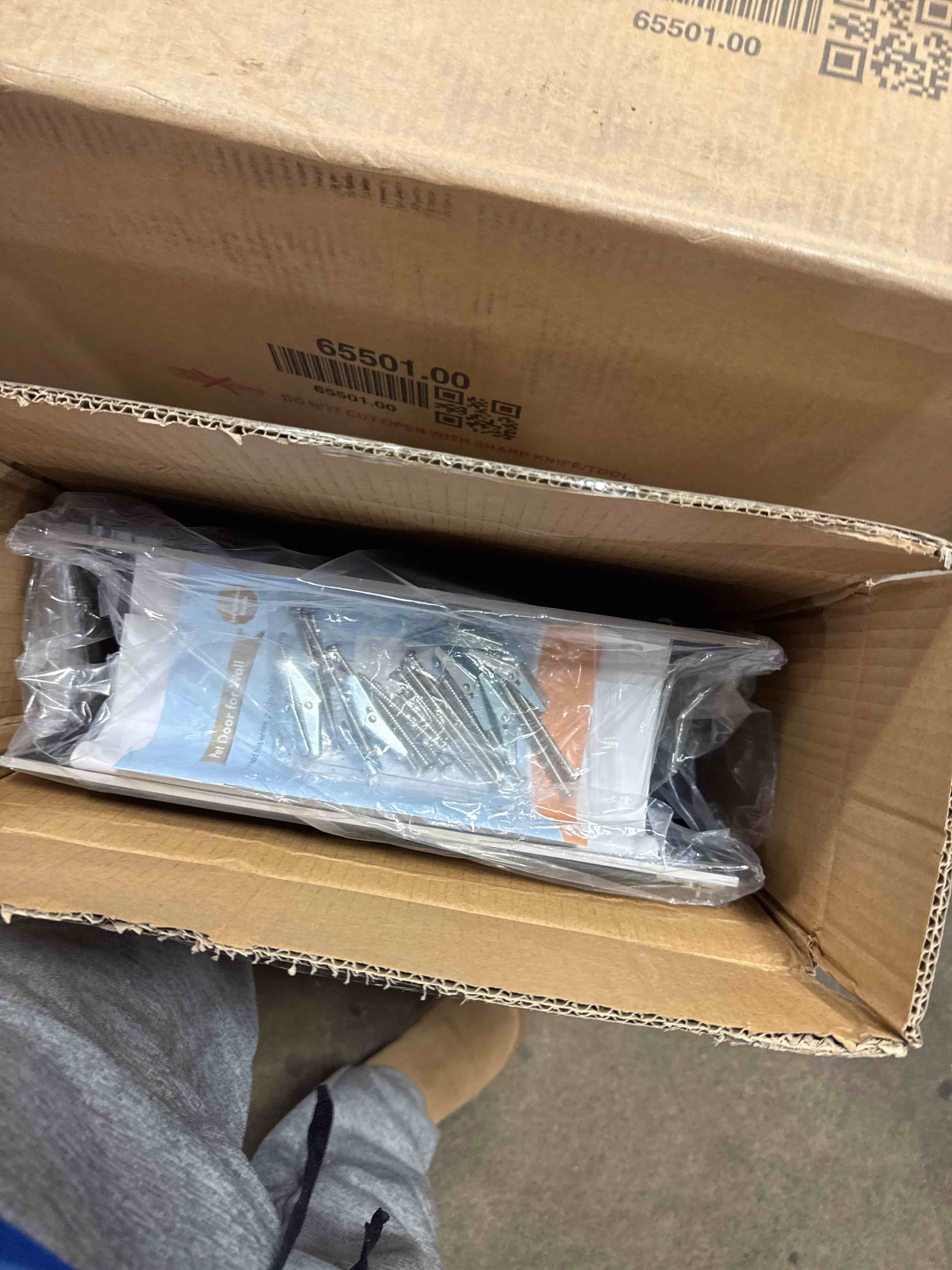 Condition photo showing New/Like New for Dog Door for Wall, Large Doggie Door, Heavy Duty Pet Door with All Aluminum, 2 Magnetic Flaps, Wide Telescoping Tunnel, Sliding Lock Panel Doggy Door for Exterior Wall (Pets Up to 110 LB)