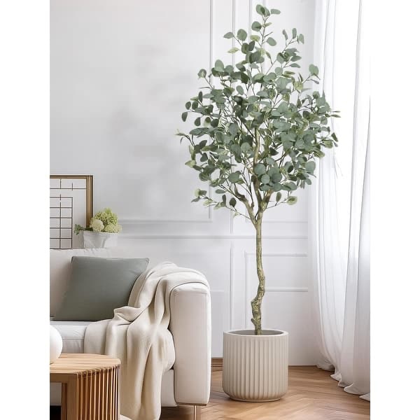 Eucalyptus Tree Artificial with Silver Dollar Leaves - 72in