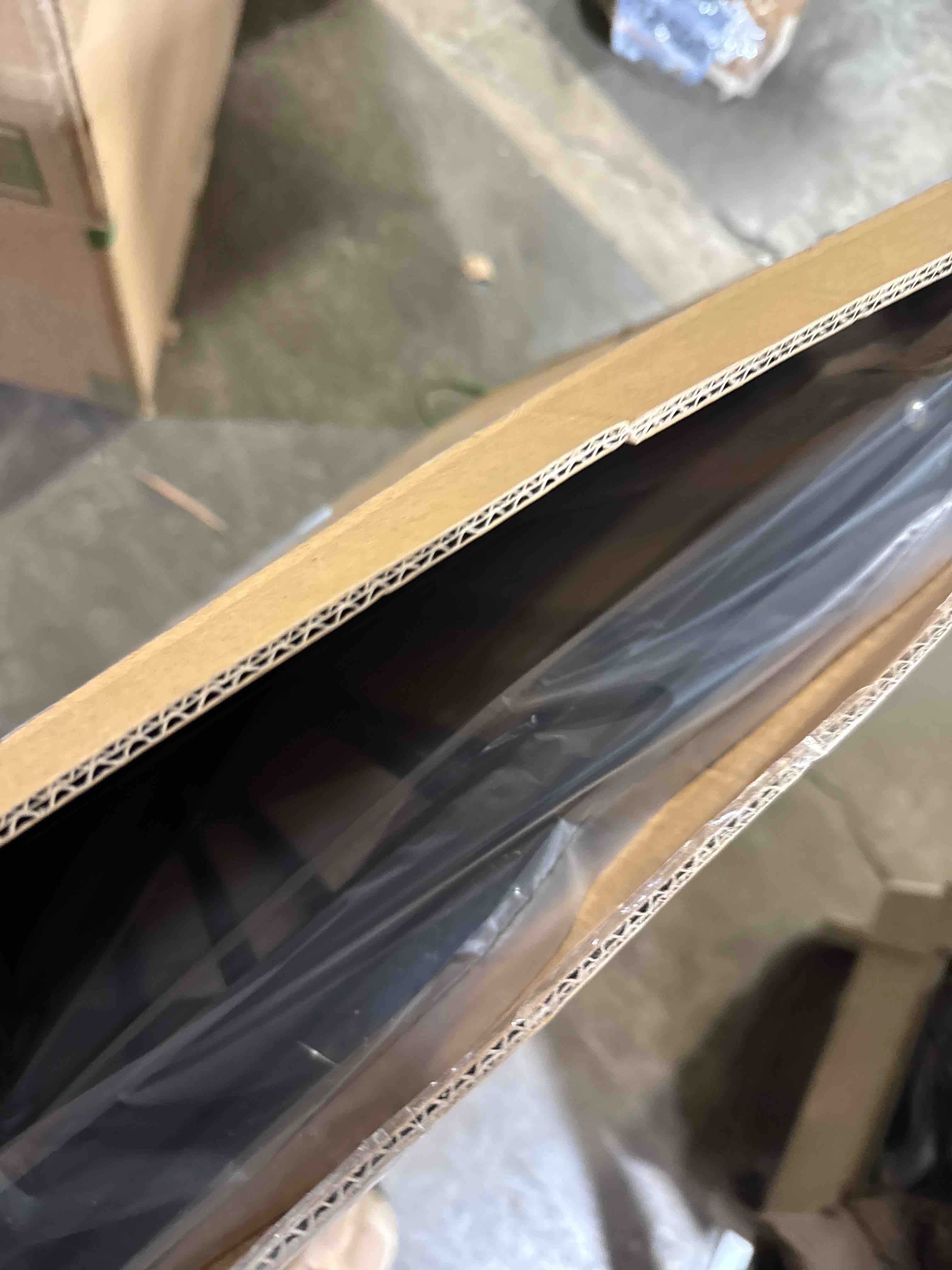 Condition photo showing New/Like New for Cumbor 29.2–43" Baby Gate for Stairs, Wall-Mounted (Drill Required), Expandable No Bottom Bar Dog Gate, Auto Close Extra Wide Walk Thru, Pet & Toddler Proof Gate, Top & Bottom of Stairways(Black) Black 29.2-43" W, 28" H