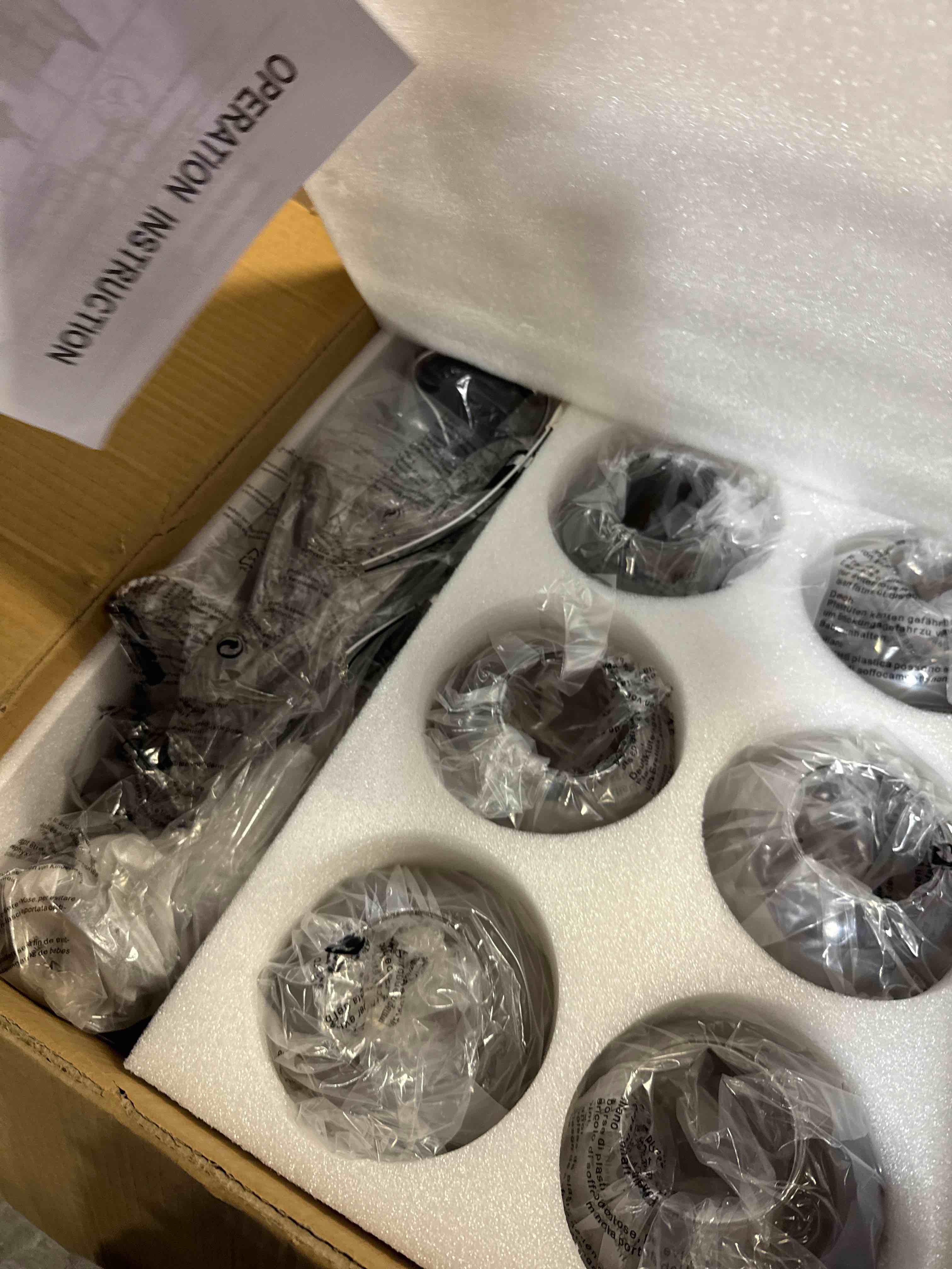 Condition photo showing New/Like New for Modern Sputnik Ceiling Lights Black Semi Flush Mount Ceiling Fixture with Glass Globes 6 Light Chandelier for Dining Room Bedroom Living Room Kitchen Farmhouse. Black 6light