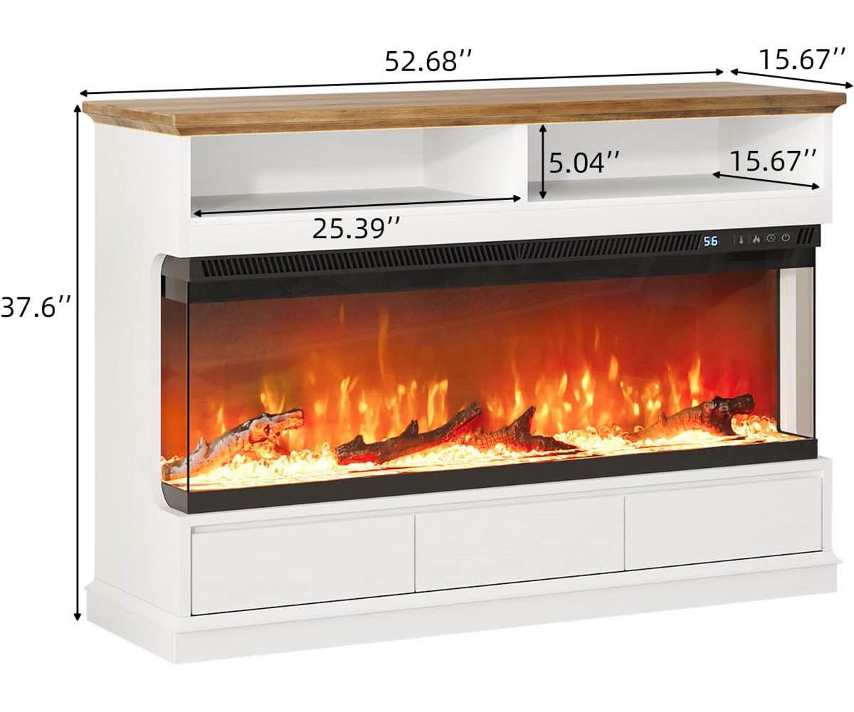 Condition photo showing New/Like New for Fireplace TV Stand with Insert! (TWO BOXES INCLUDED)
