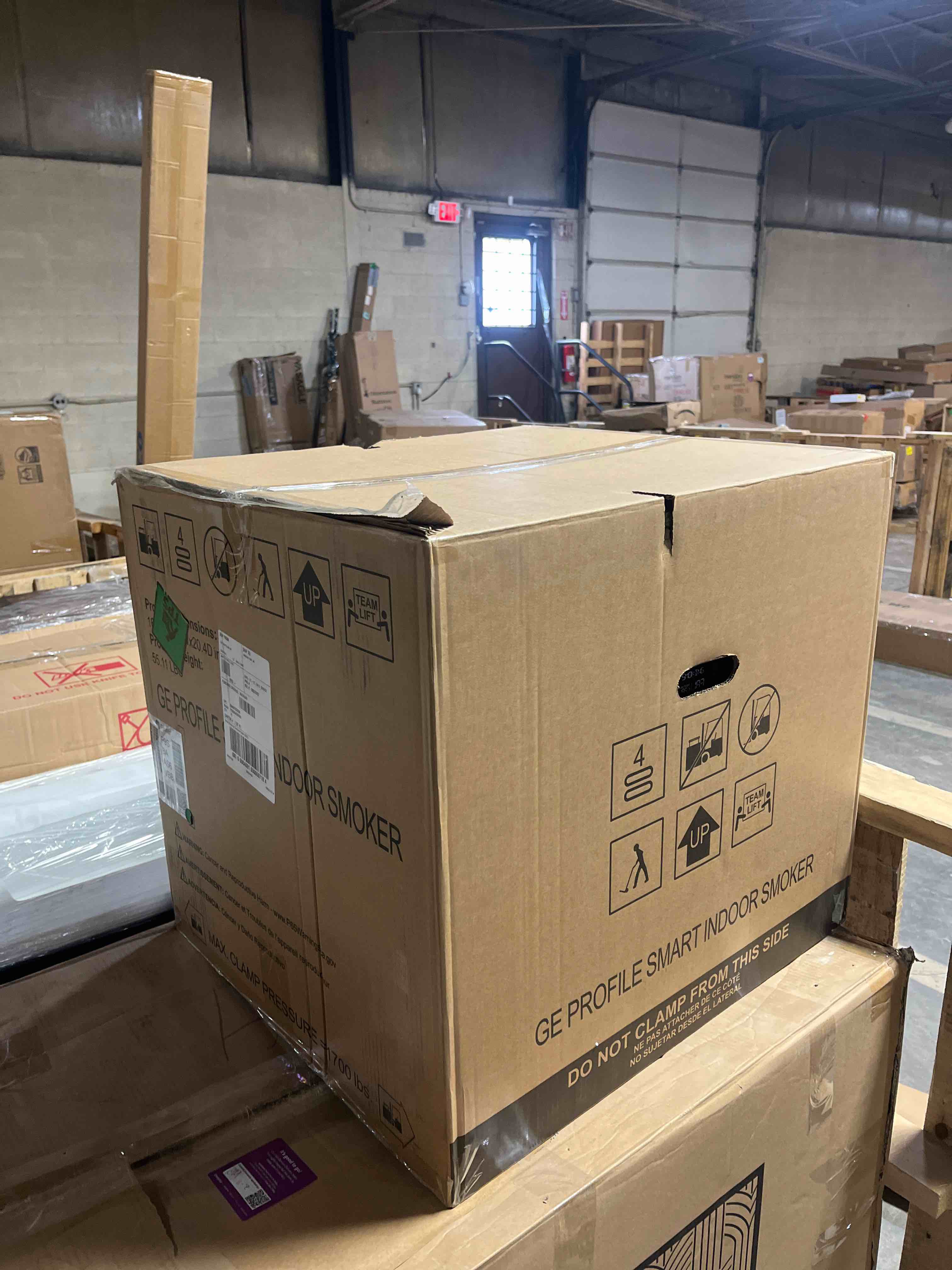 Condition photo showing New/Like New for GE Profile™ Smart Indoor Pellet Smoker, with Active Smoke Filtration, 5 Smoke Control Settings, WiFi Connected, Electric, Countertop BBQ Appliance, Black