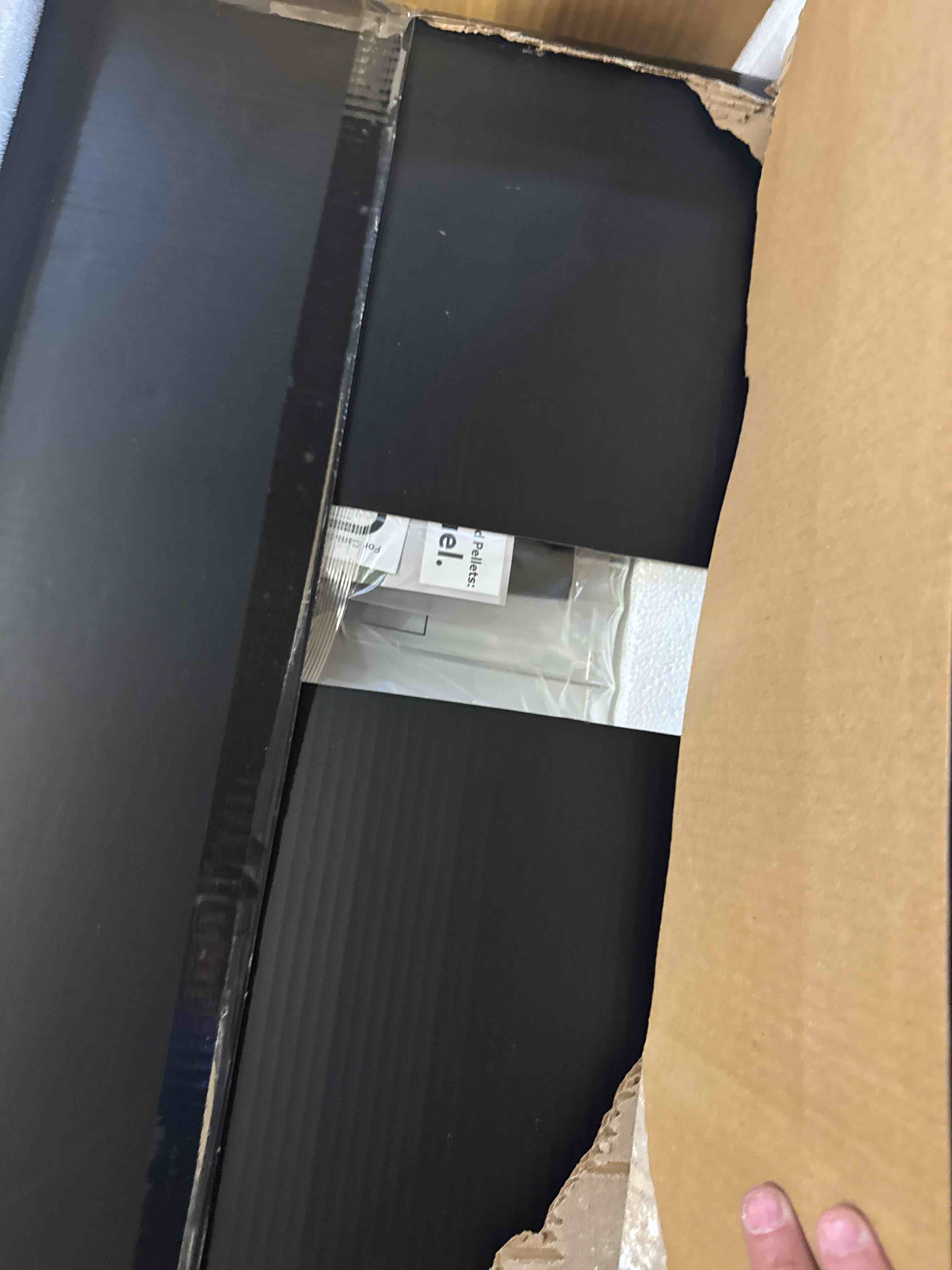 Condition photo showing New/Like New for GE Profile™ Smart Indoor Pellet Smoker, with Active Smoke Filtration, 5 Smoke Control Settings, WiFi Connected, Electric, Countertop BBQ Appliance, Black