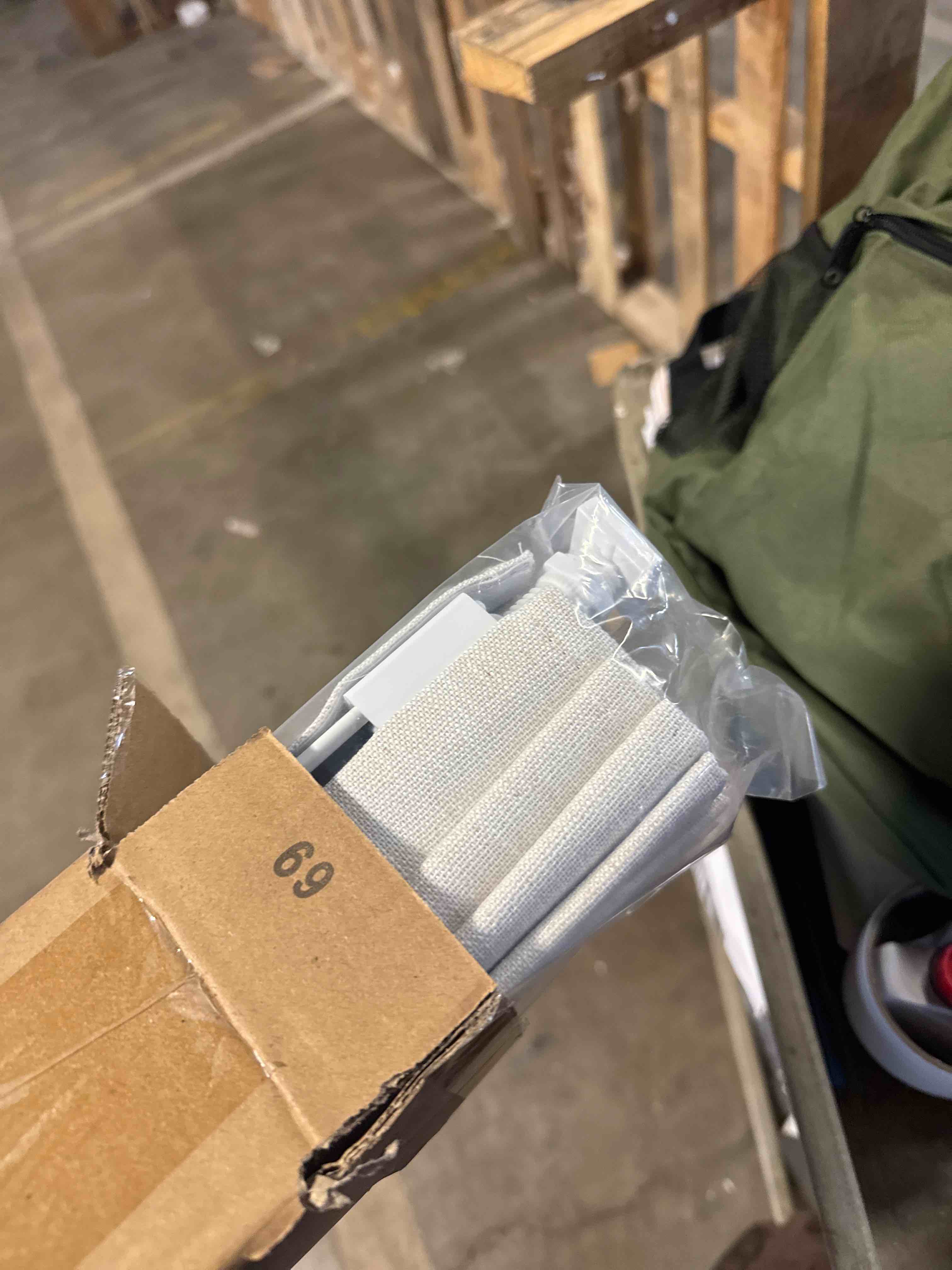 Condition photo showing New/Like New for LazBlinds No Tools No Drill Cordless Roman Shades for Windows, Blackout Thermal Insulated UV Blocking Window Blinds, Room Darkening Fabric Blinds for Indoor Windows, 25'' W x 64'' H, Off White Blackout - Off White 25" W x 64" H