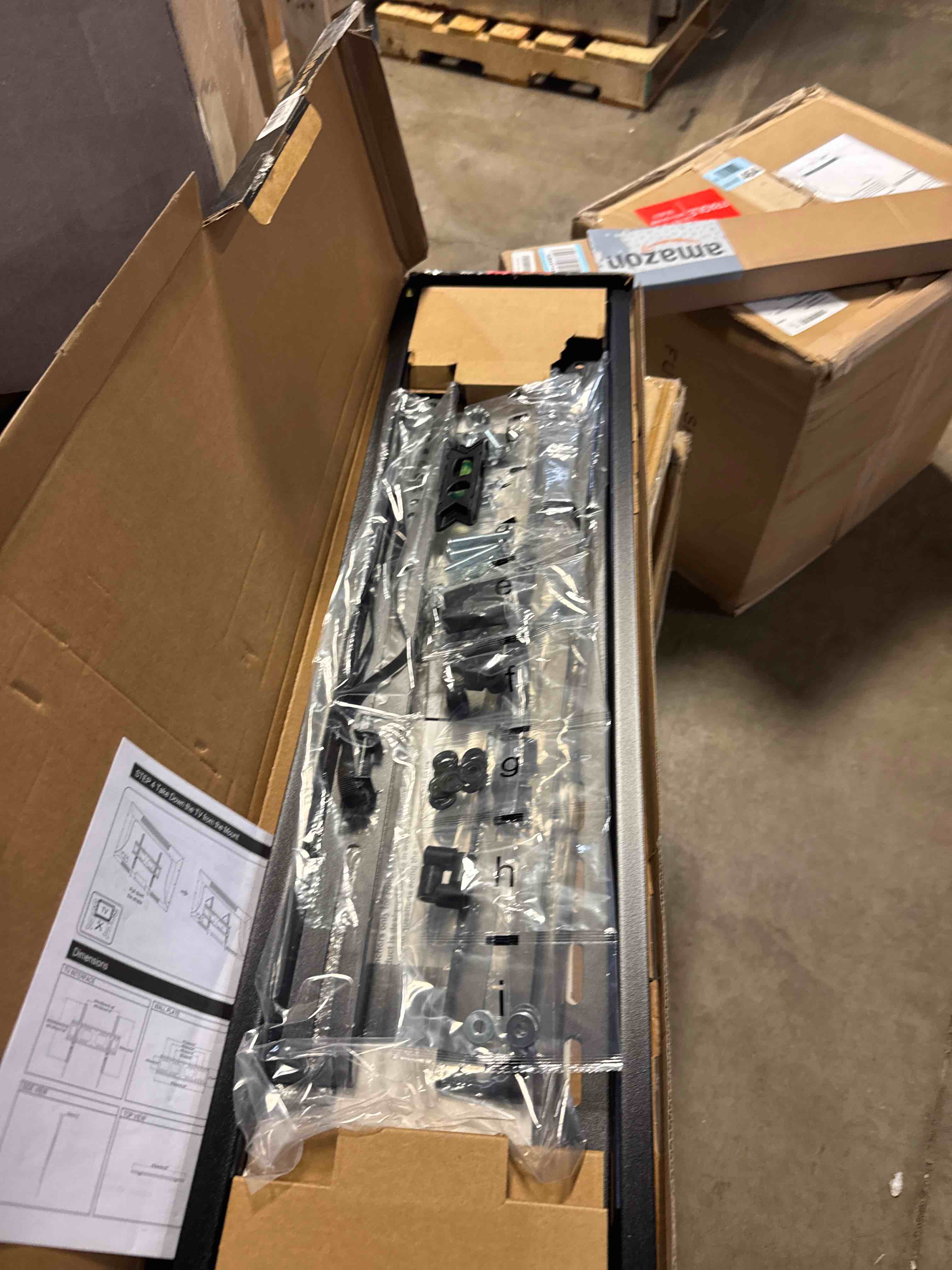 Condition photo showing New/Like New for 85 86 98 100 inch Heavy Duty TV Wall Mount for 55-120 inch Large TVs up to 220 LBS & 900x600mm Vesa, Ultra Slim Fixed TV Mount, Low-Profile TVS Bracket, 16" 24" 32" Wood Stud, Fit Most 65+ 75+ 120 TVs Fix 55-120 inch