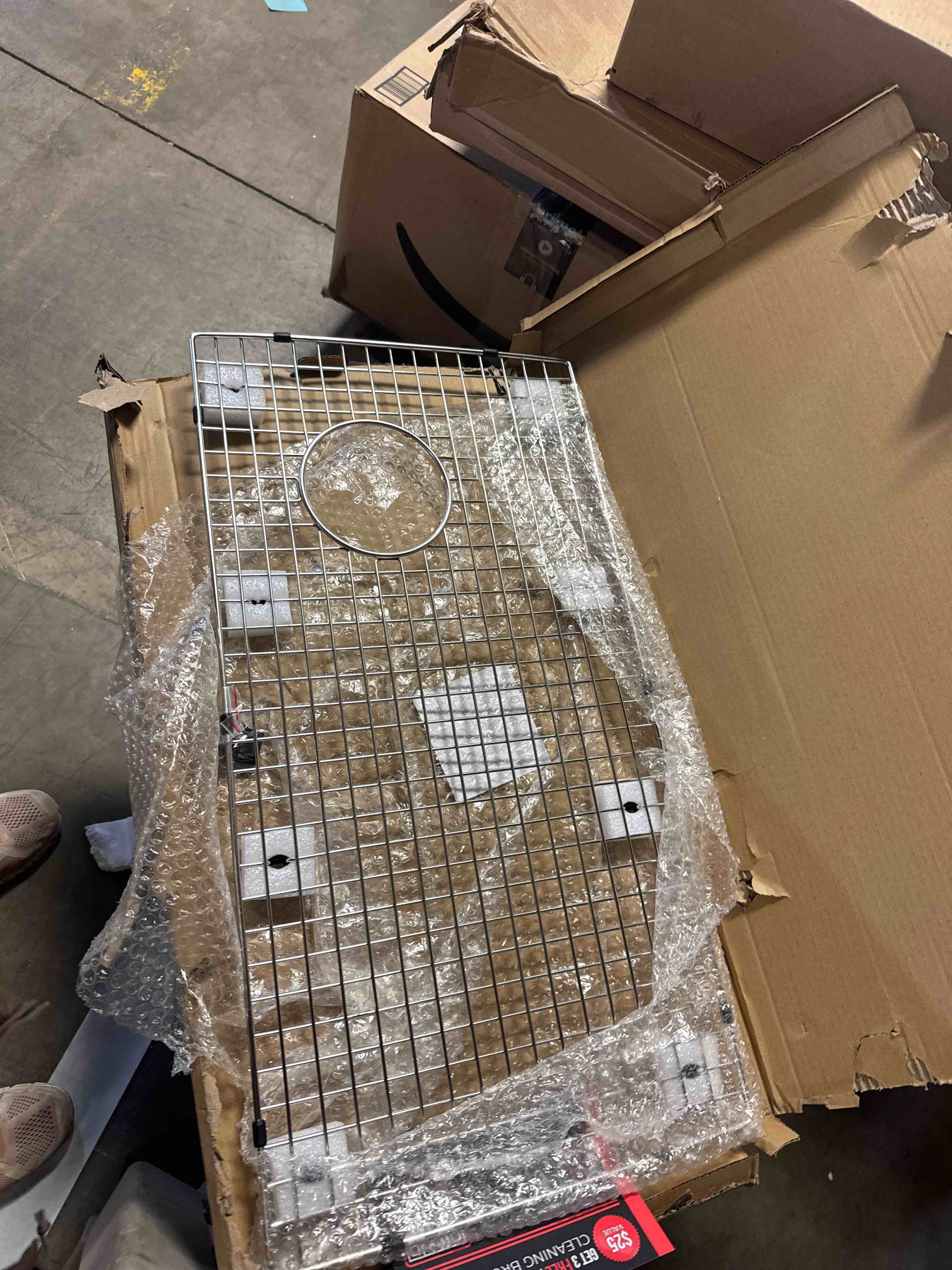 Condition photo showing New/Like New for 221206 Sink Grid Only Fit for 32" Blanco Precis Super Single, Kitchen Sink Protector Grid Size 27.6" X 14.6", 304 Stainless Steel Kitchen Frame
