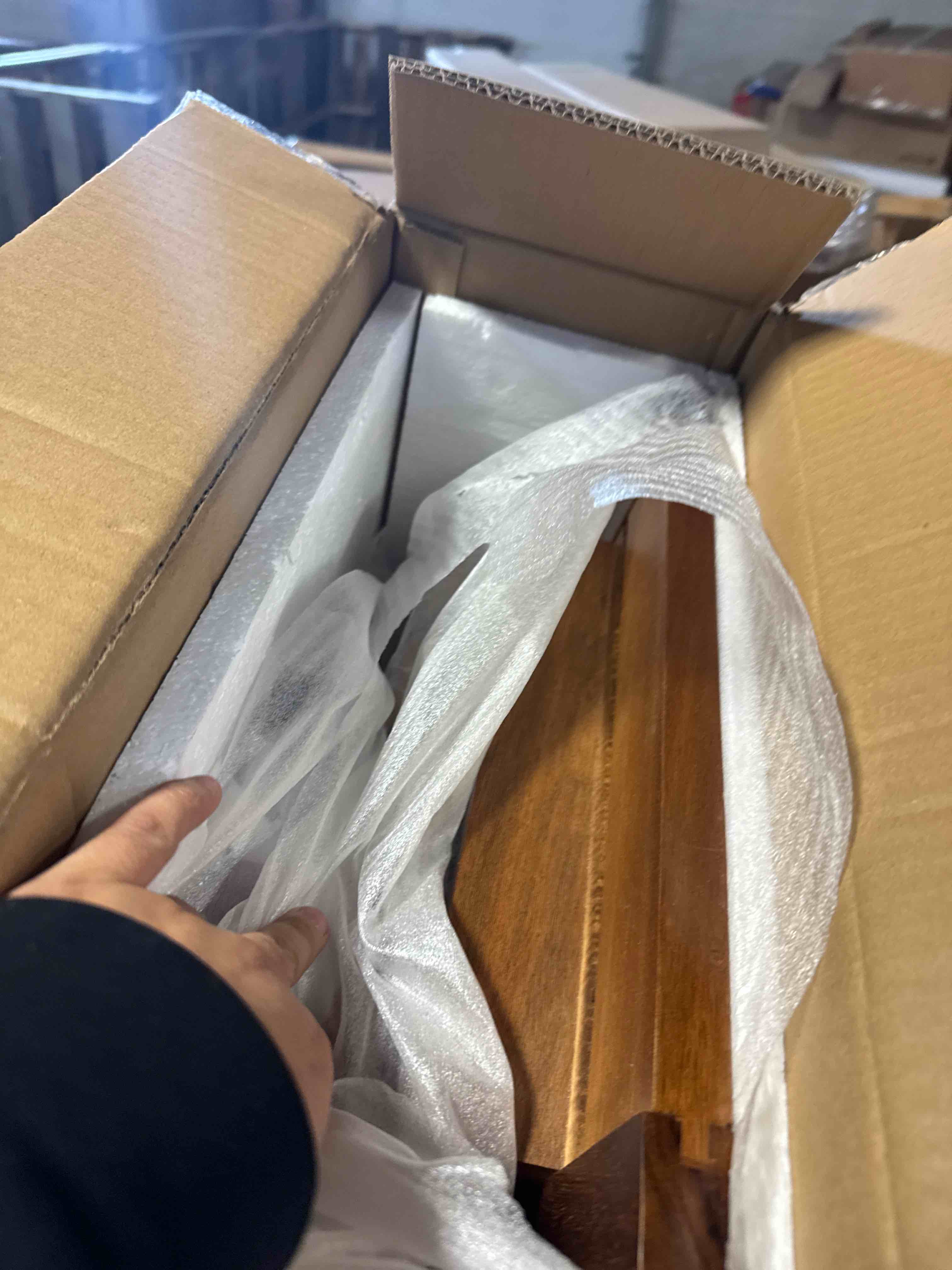 Condition photo showing New/Like New for Outdoor Shower Bench, 20" Solid Acacia Wood Shower Stool Waterproof Shower Seat with Storage Shelf for Bathroom - SB001