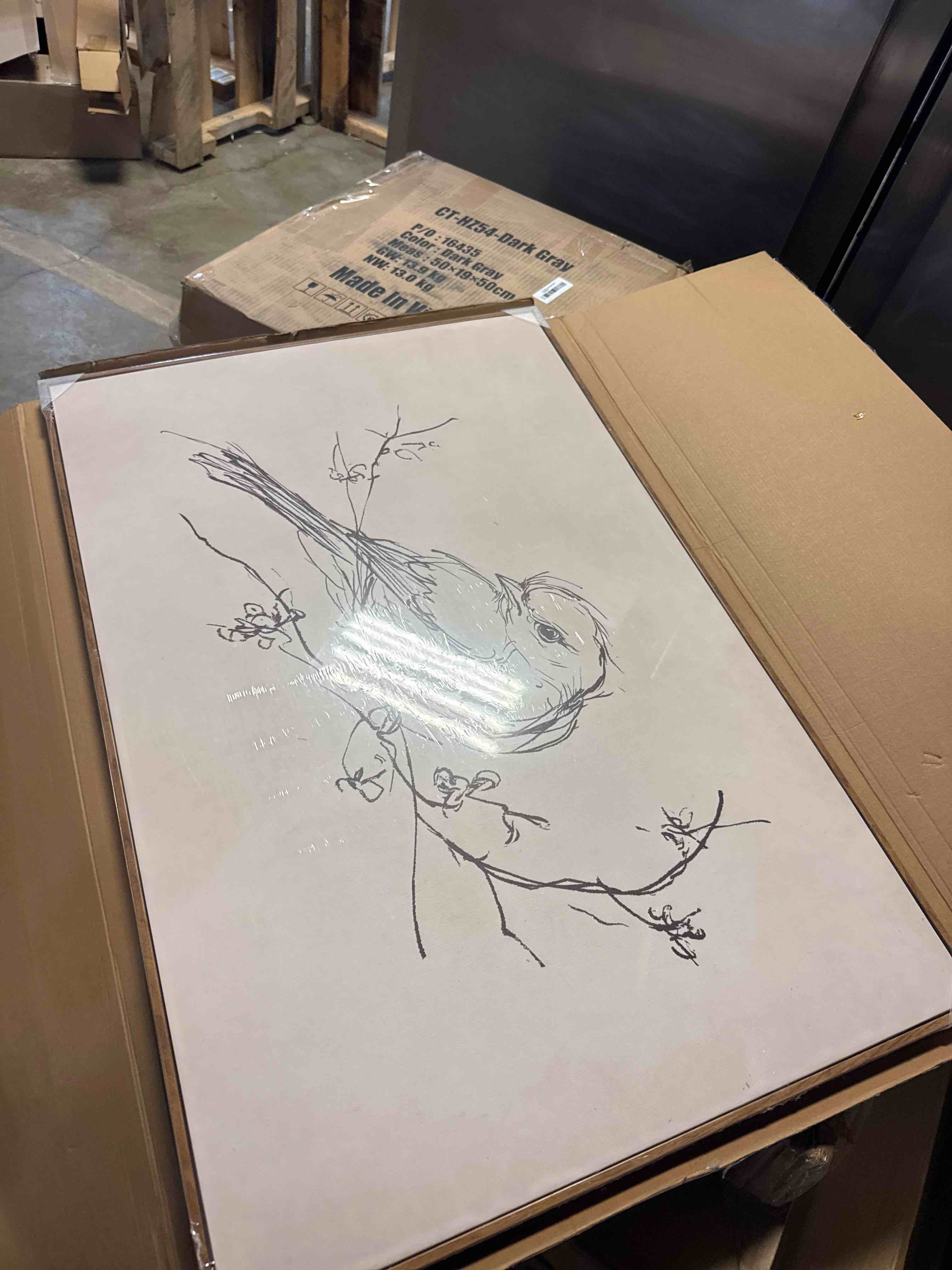 Condition photo showing New/Like New for KISSFOX Framed Wall Art Vintage Wall Decor Bird Pictures Rustic Animal Canvas Art Retro Paintings Farmhouse Artwork For Bedroom Living Room Kitchen