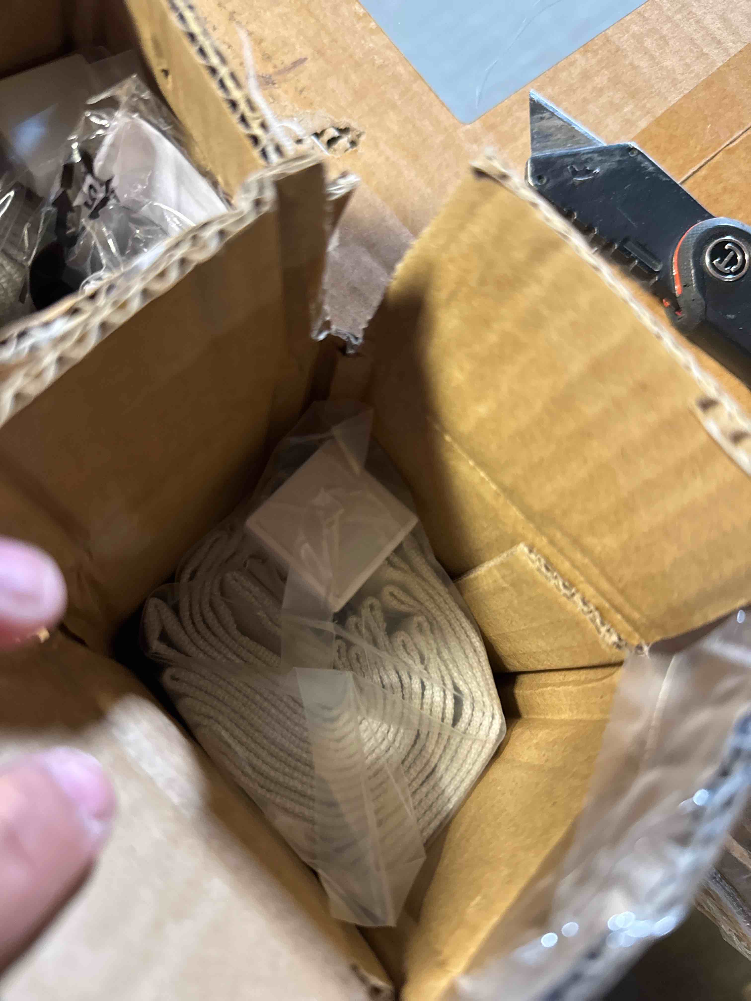 Condition photo showing New/Like New for LazBlinds No Tools No Drill Cordless Roman Shades for Windows, Blackout Thermal Insulated UV Blocking Window Blinds, Room Darkening Fabric Blinds for Indoor Windows, 25'' W x 64'' H, Off White Blackout - Off White 25" W x 64" H