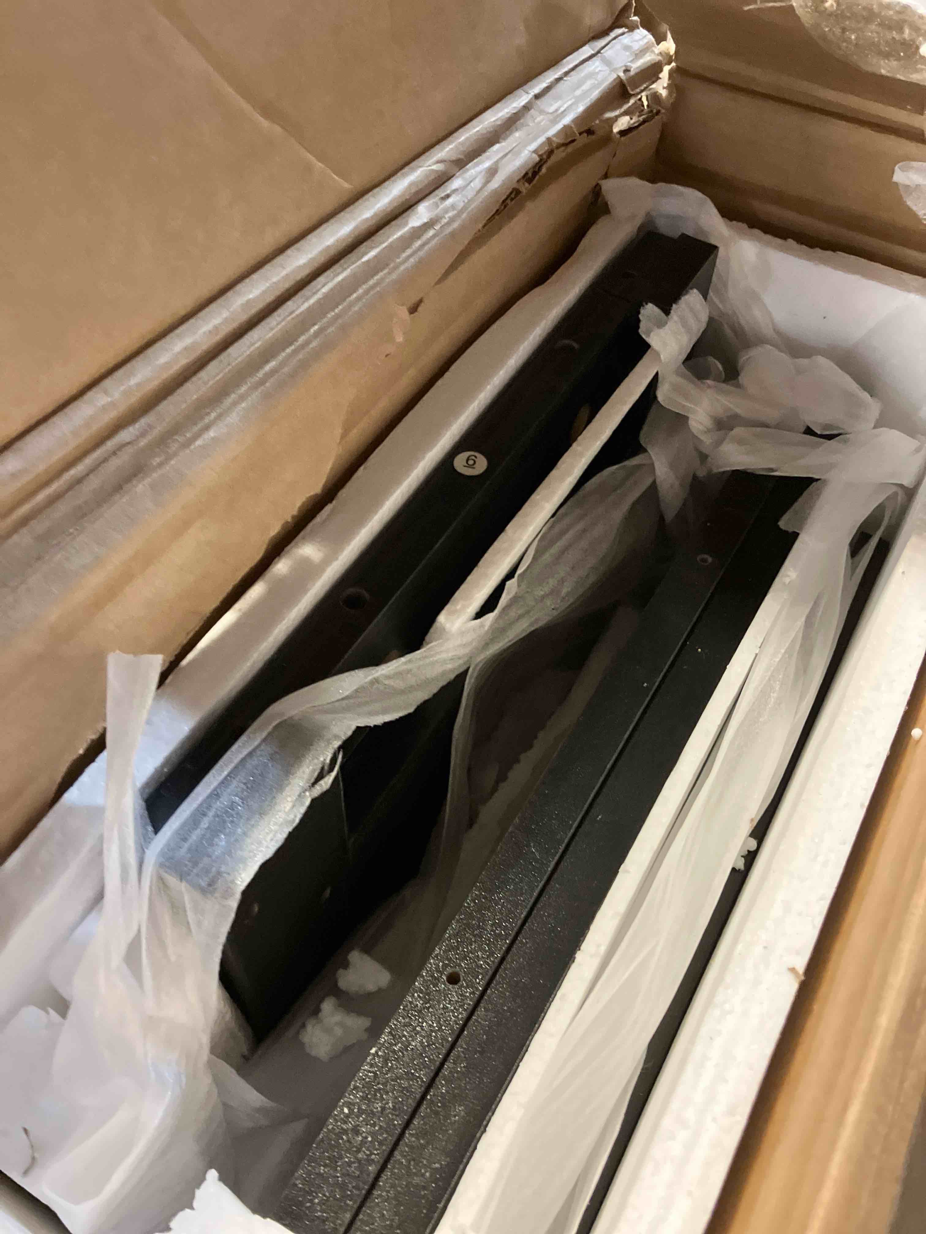 Condition photo showing Good Condition for Iwell Tall Black Bathroom Cabinet with 2 Doors and 1 Drawer, Bathroom Storage Cabinet with Adjustable Shelves, Narrow Storage Unit for Living Room, Entryway, Kitchen, Black