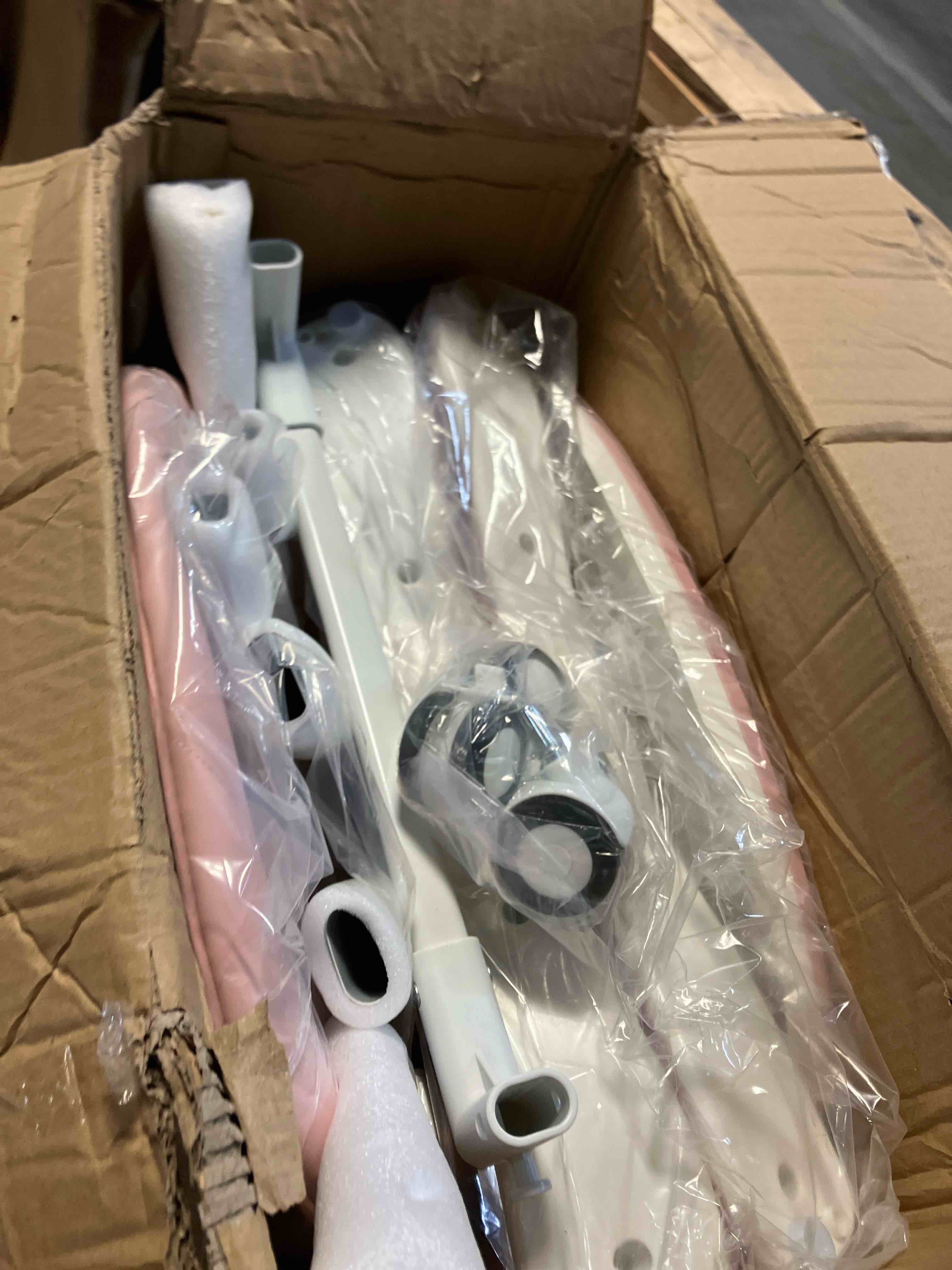 Condition photo showing New/Like New for 3-in-1 Baby High Chair with Soothing Rocker | Convertible Baby High Chair for Babies and Toddlers | Brake Wheels, Easy Clean, Space Saving | Adjustable, Removable Tray (Floral Dust Pink)