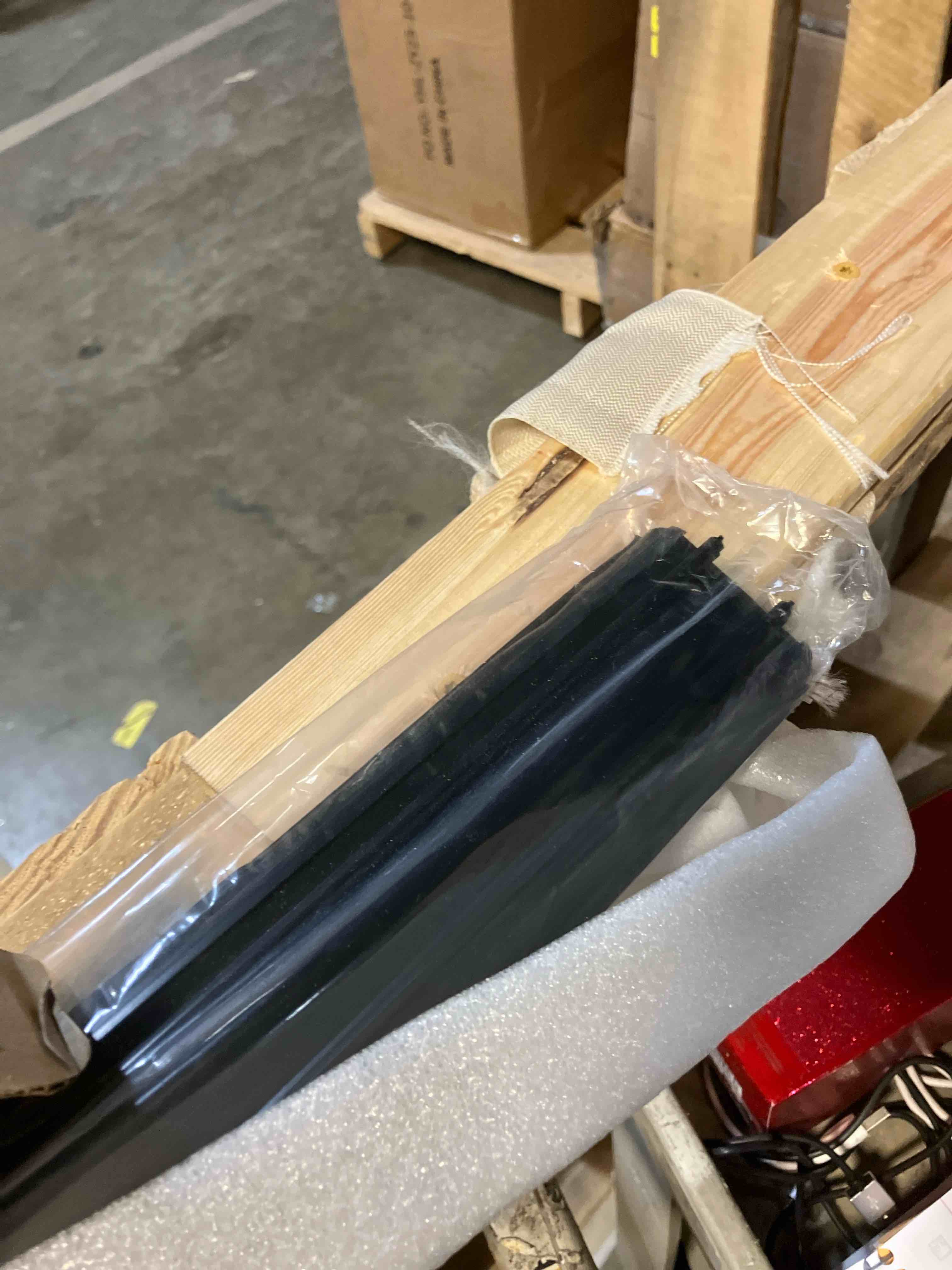 Condition photo showing New/Like New for Replacement Door Bottom with Vinyl Fins 36" Long 1 3/4" Wide Threshold Seal Bottom of Door Weatherstrip Kerf Weather Stripping for 7/8" Between Barbs(2 Pcs,Black) 2 Black