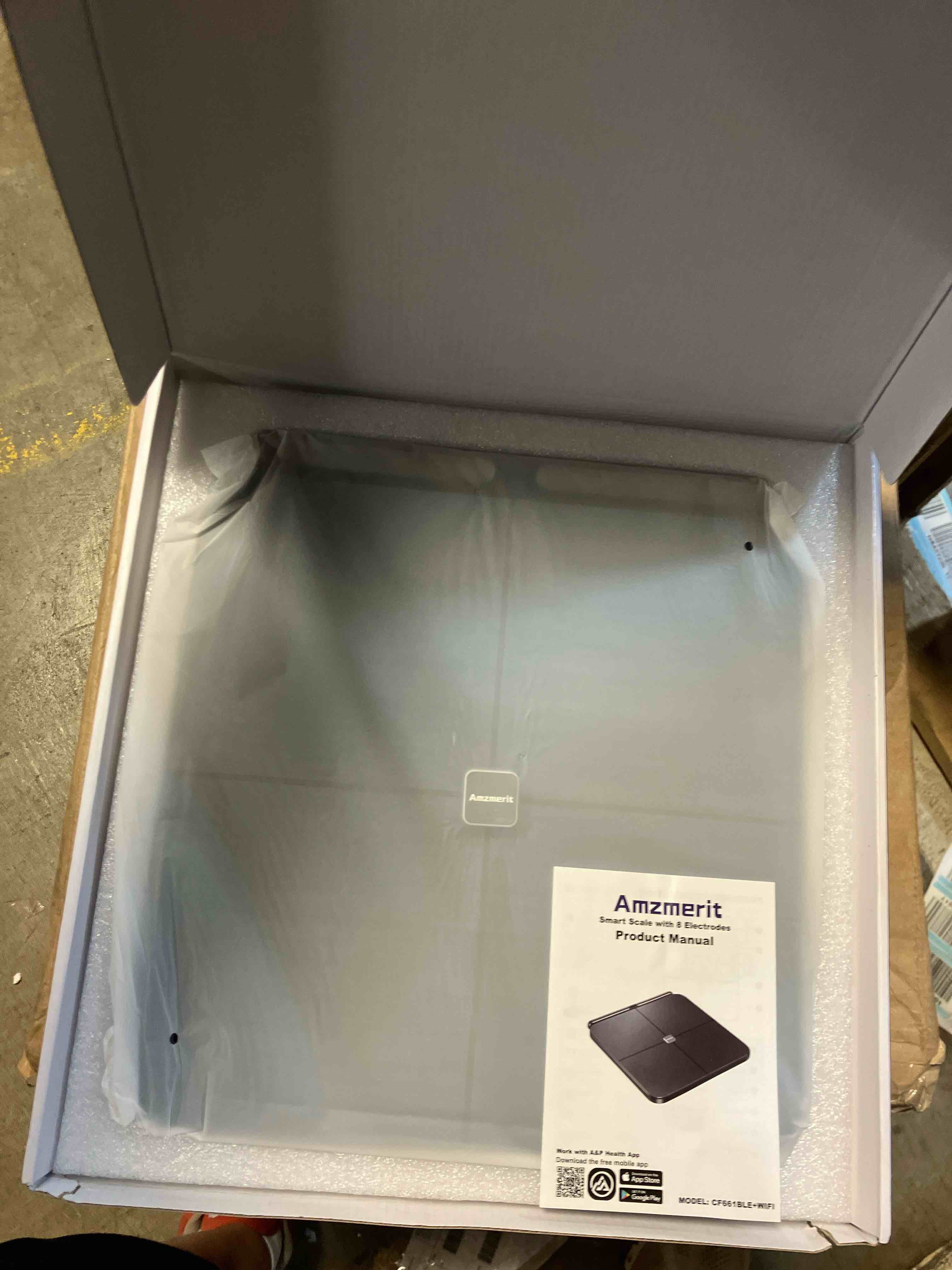 Condition photo showing New/Like New for Smart Scale for Body Weight, 8-Electrode Larger Platform Digital Scale for Weight Fat BMI 28 Body Composition Measurement, Bluetooth Bathroom Smart Scales, Rechargeable, Wi-Fi Compatible