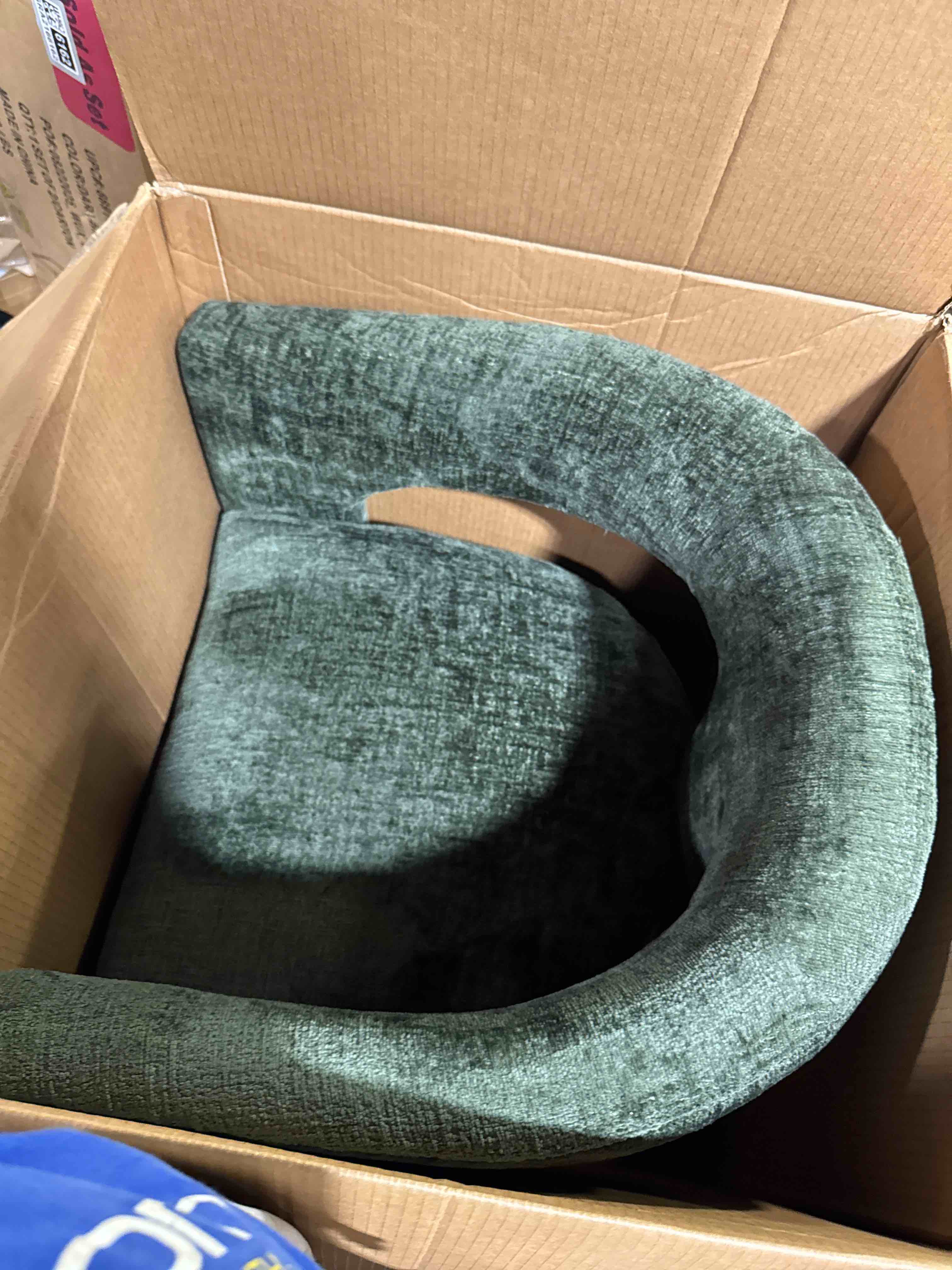 Condition photo showing New/Like New for Darlington Chenille Upholstered Dining Arm Chair 