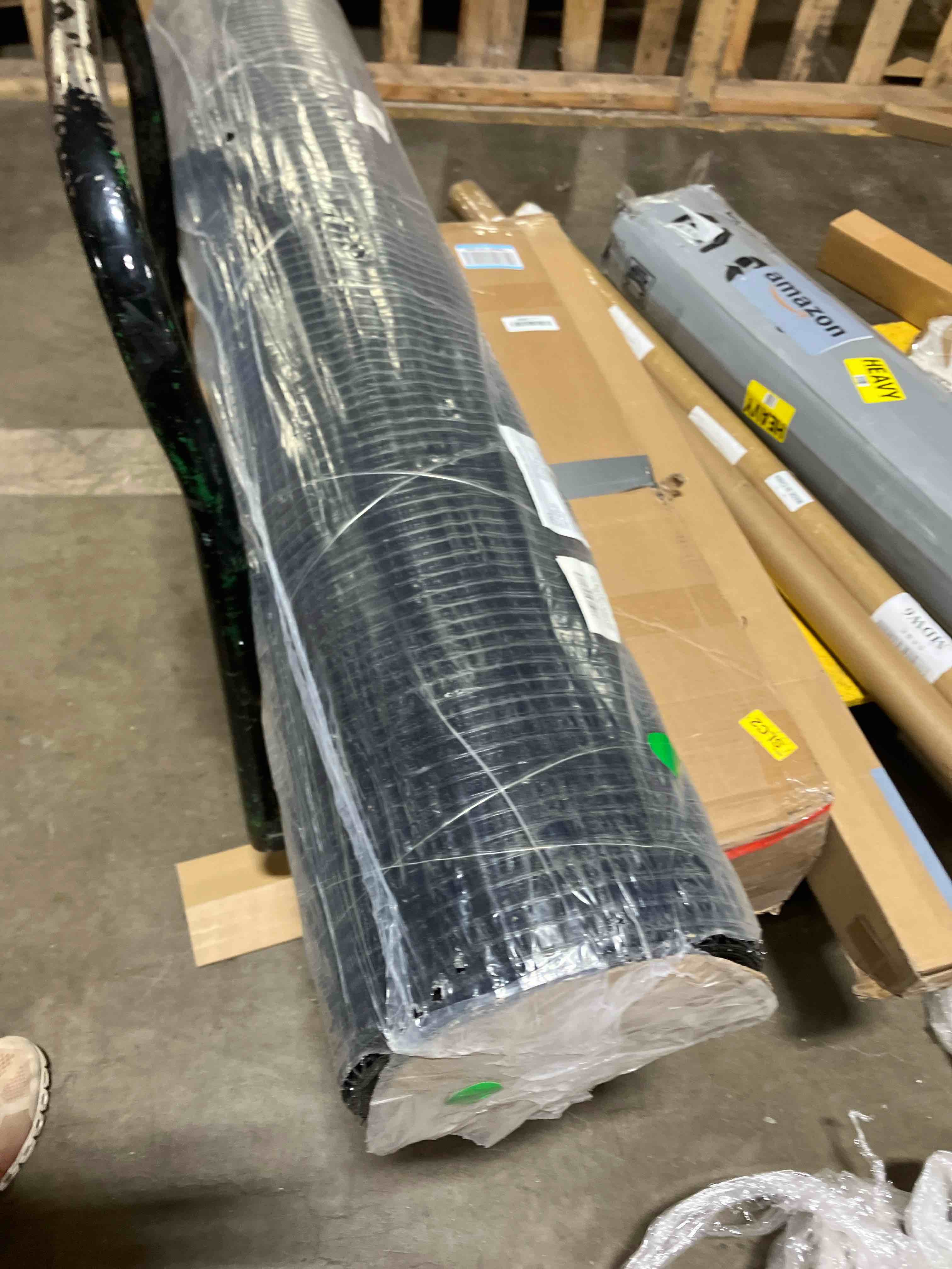 Condition photo showing New/Like New for Land guard 48 inch×100 ft Black Vinyl Coated Hardware Cloth, 19 Gauge 1/2 inch Black PVC Hardware Cloth, Black Welded Wire Fence Supports Poultry Netting Cage Fence…………