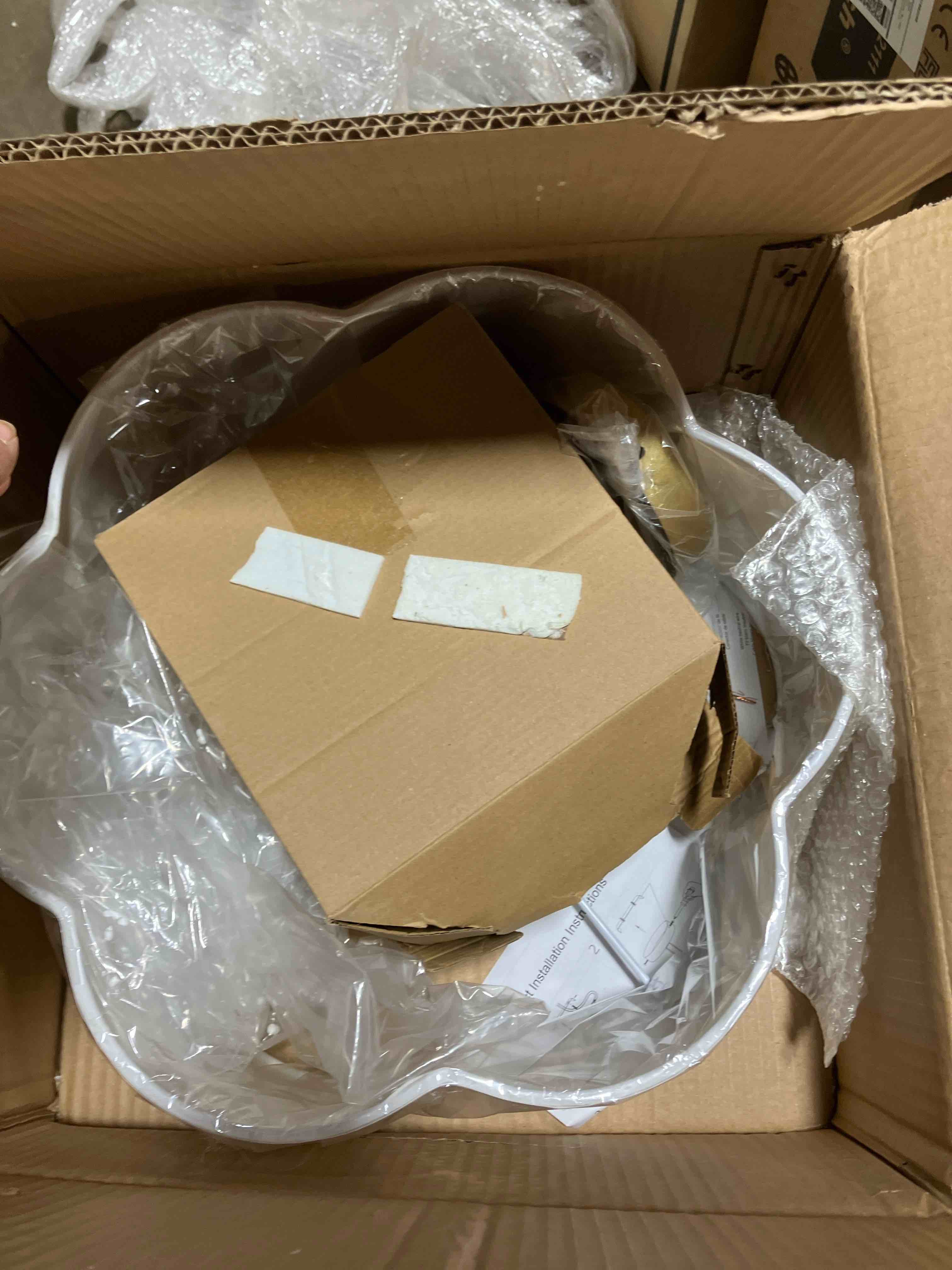 Condition photo showing Good Condition for Greidys Gold Semi Flush Mount Ceiling Light 6- Light Ceiling Light