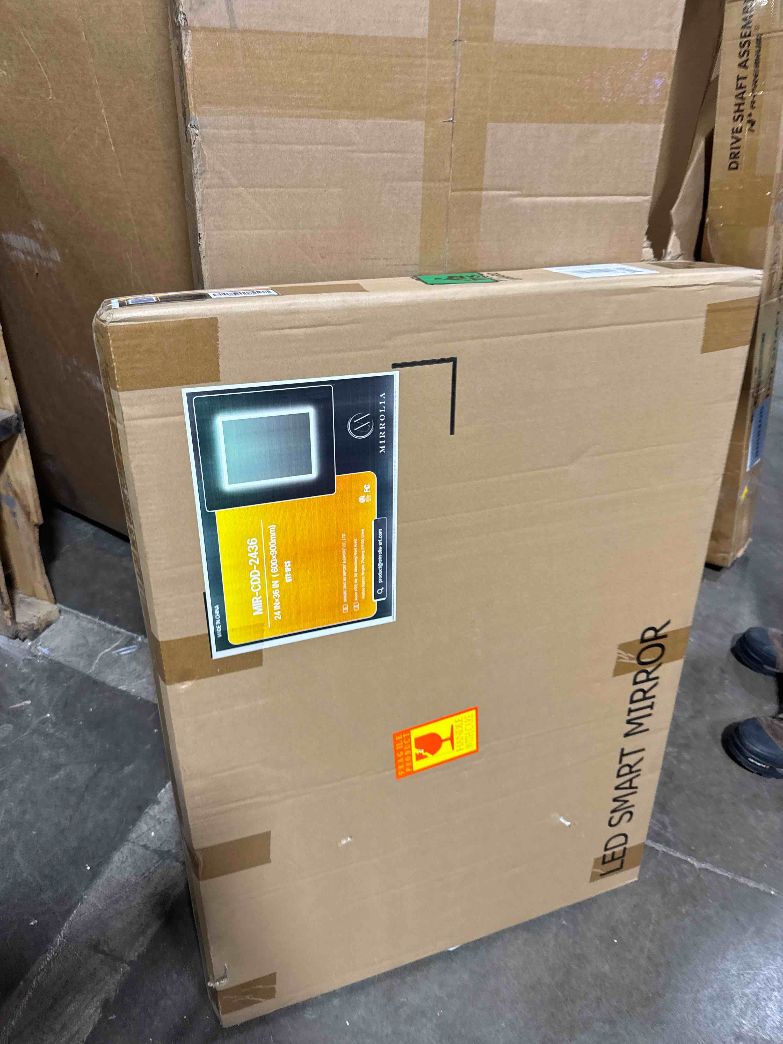Condition photo showing New/Like New for 24" x 36" Round led Bathroom Mirror with Lights 3D Backlit Mirror 3 Color Temperatures Anti-Fog Adjustable Brightness Memory Function ETL Listed IP44 Waterproof