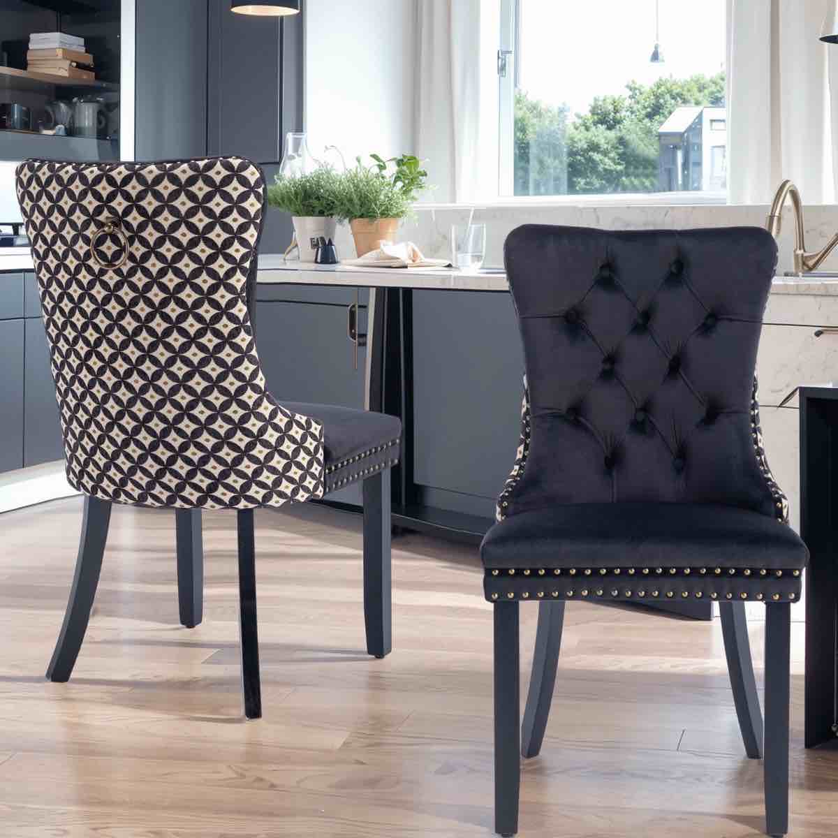 Condition photo showing Good Condition for Minott 20'' H Tufted Velvet Upholstered Side Chair (Set of 2)