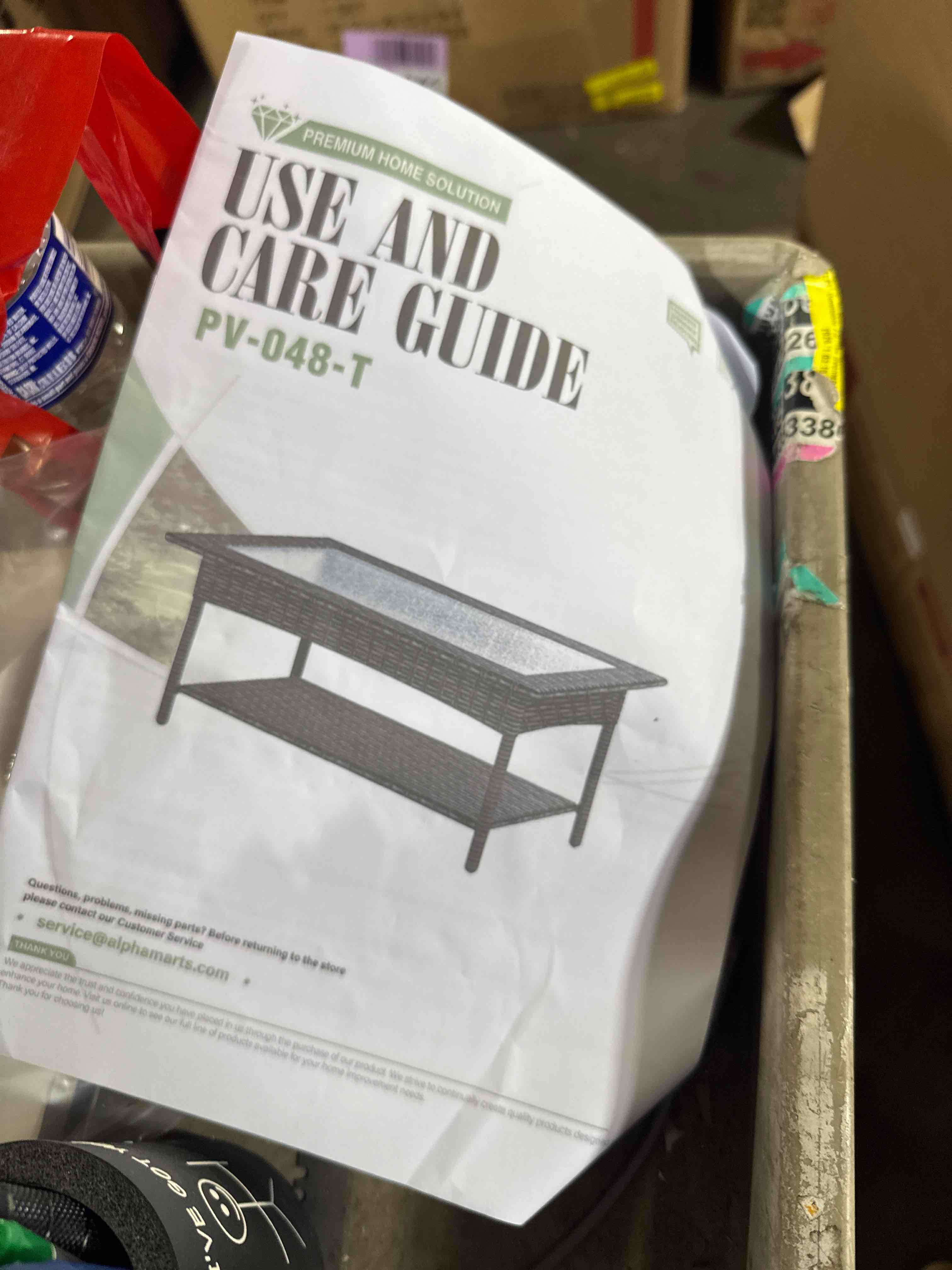 Condition photo showing New/Like New for Aibek Rectangular Wicker Outdoor Coffee Table 