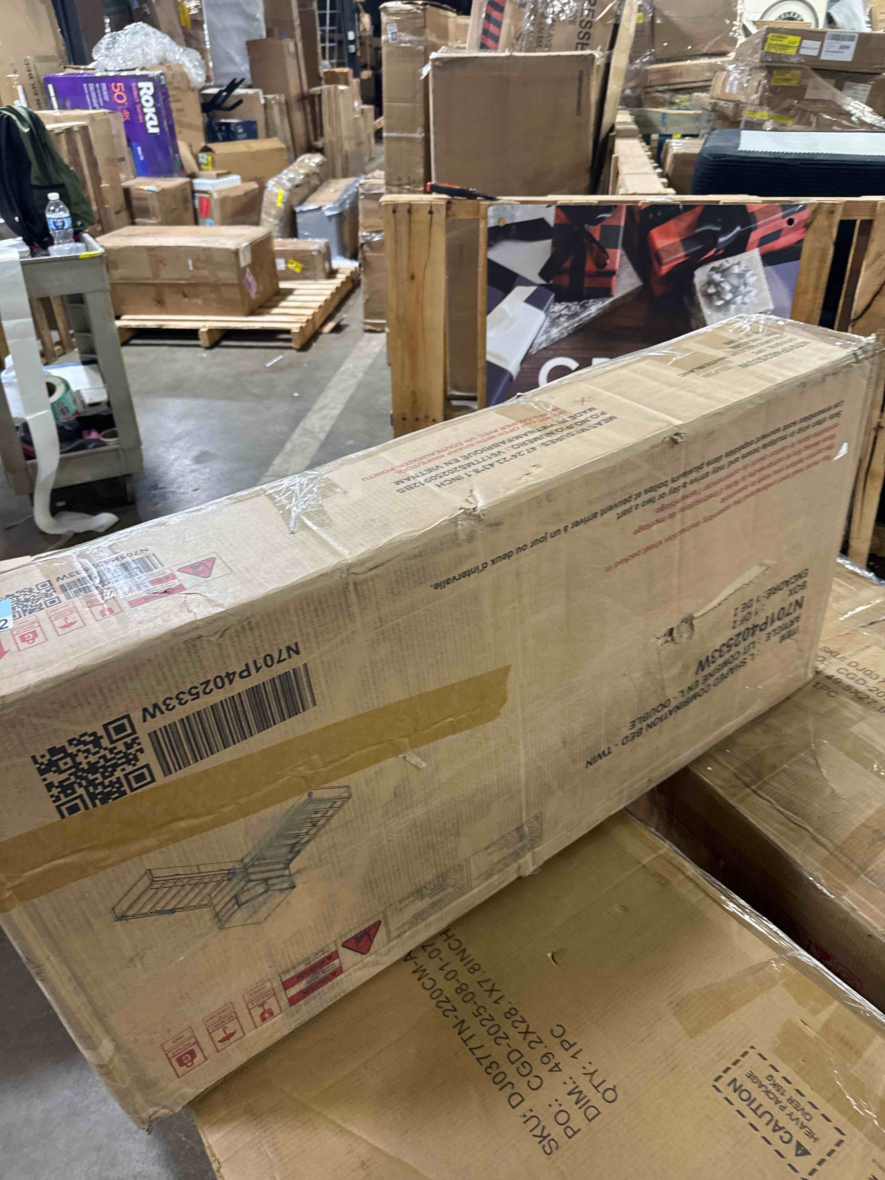 Condition photo showing Good Condition for L-Shaped Combination Bed with Trundle and 3 Drawers ( Incomplete Box 1 of 2 ONLY)