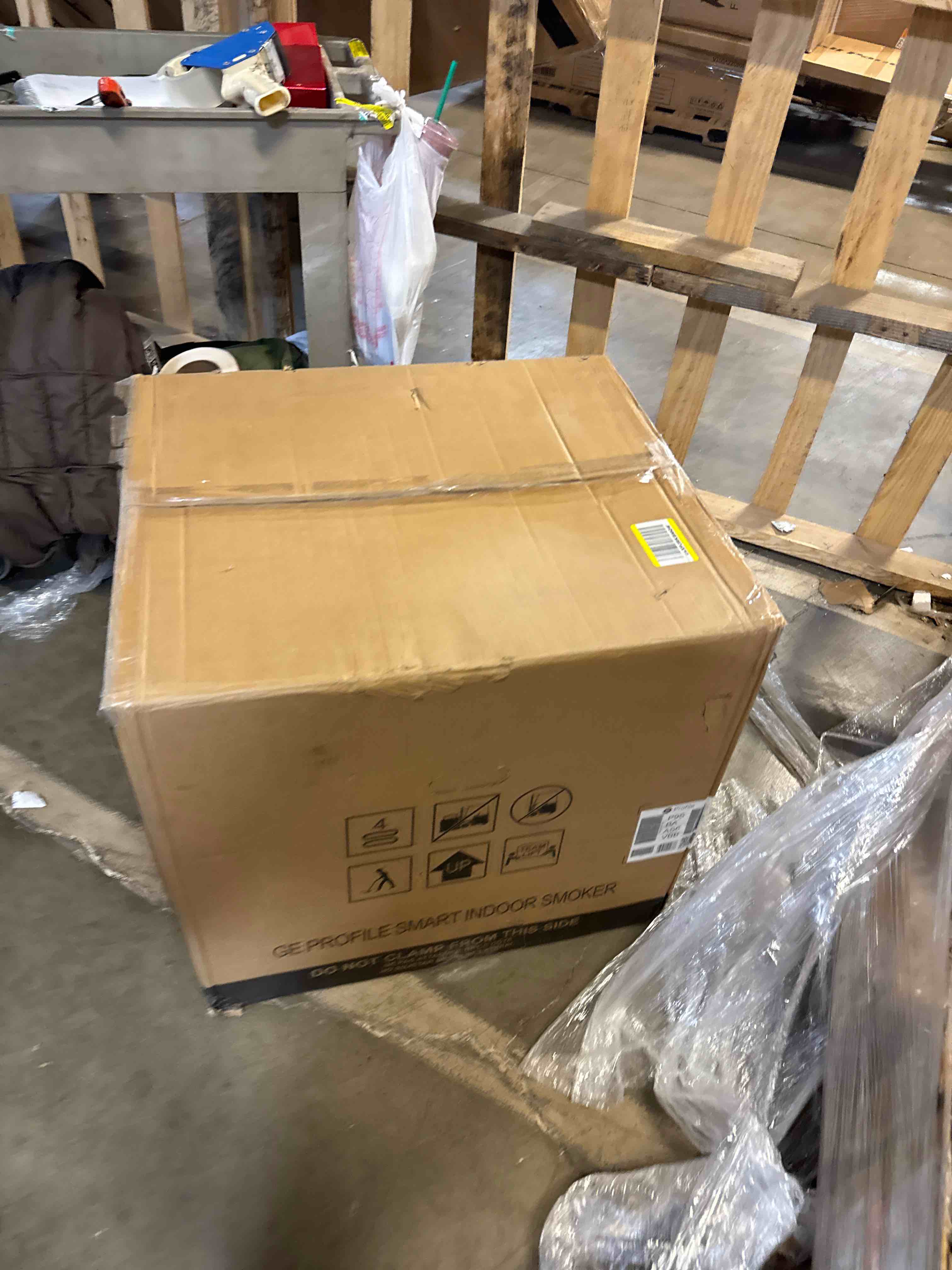 Condition photo showing New/Like New for GE Profile™ Smart Indoor Pellet Smoker, with Active Smoke Filtration, 5 Smoke Control Settings, WiFi Connected, Electric, Countertop BBQ Appliance, Black