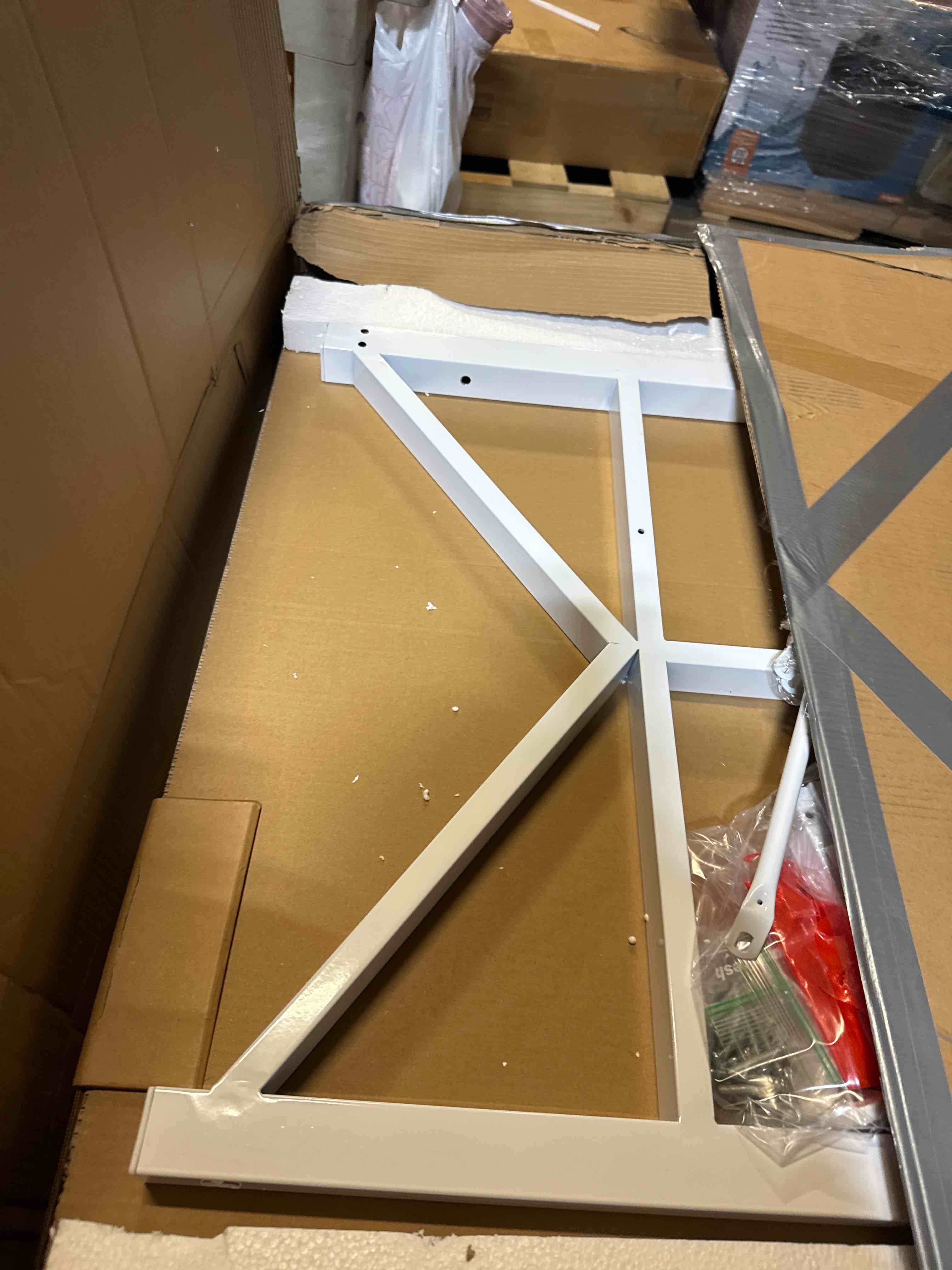 Condition photo showing Good Condition for Wood Dining Table, Farmhouse 70.8" Kitchen Table for 6 People ( ONLY ONE BOX)