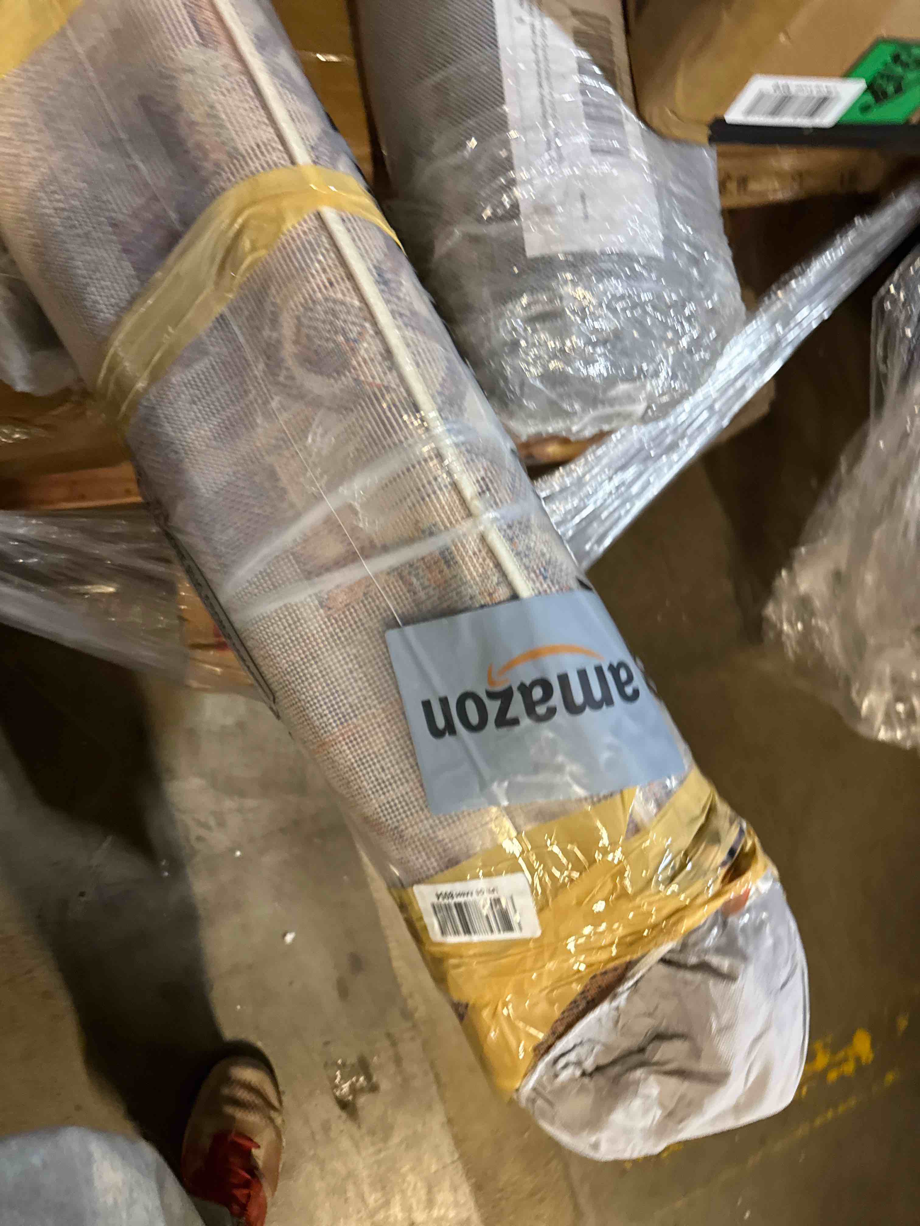 Condition photo showing New/Like New for JONATHAN Y MOH200E-5 Amir Moroccan Beni Souk Ivory/Blue/Orange 5 ft. x 8 ft. Area Rug  Bohemian Scandinavian  Pet Friendly  Stain Resistant  Easy to Clean  for Living Room; Kitchen  Bedroom