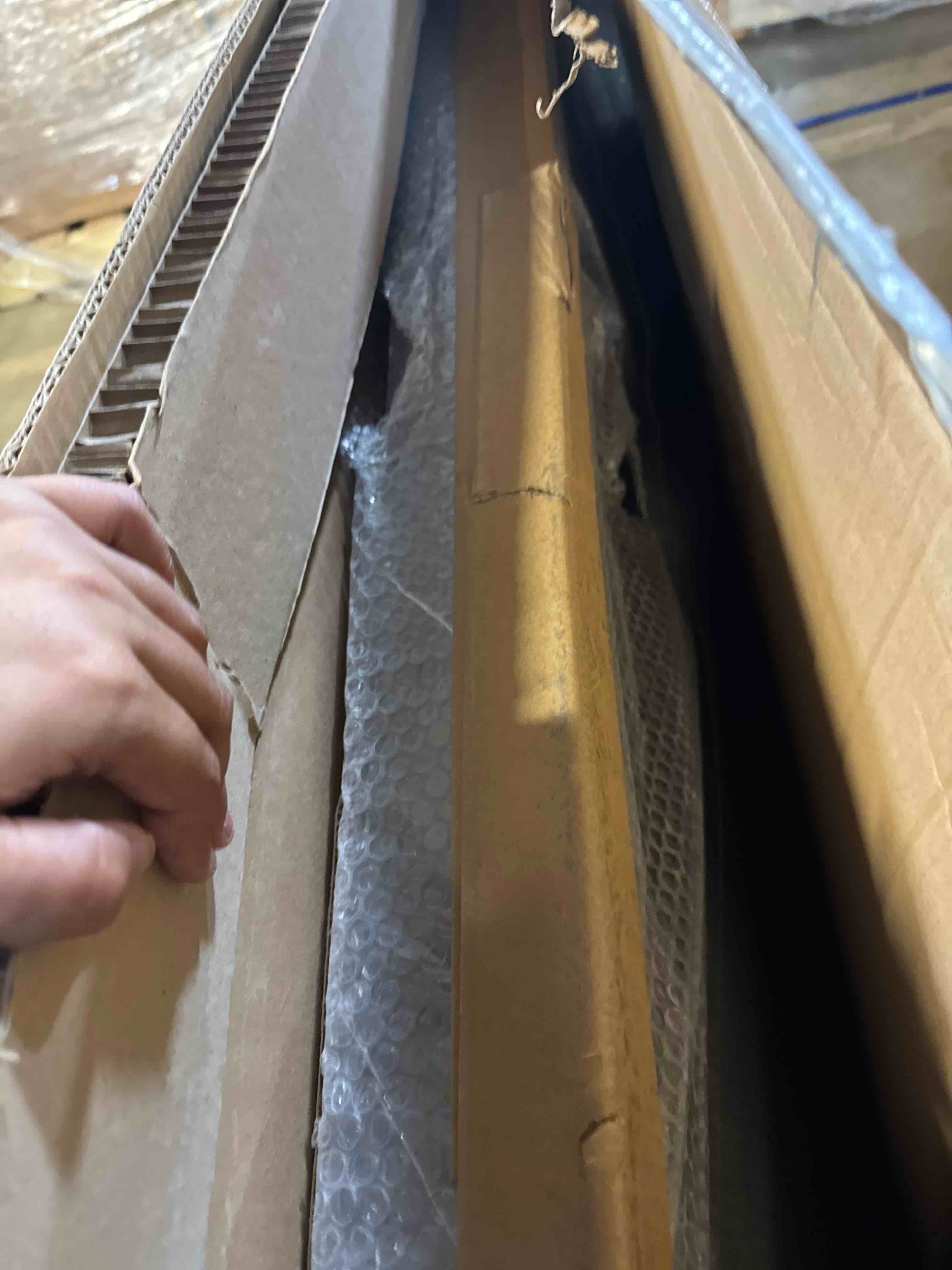 Condition photo showing New/Like New for ckb 60" l x 30" w shower base, single threshold, right drain with slip resistant textured surface, marble grey acrylic shower pan