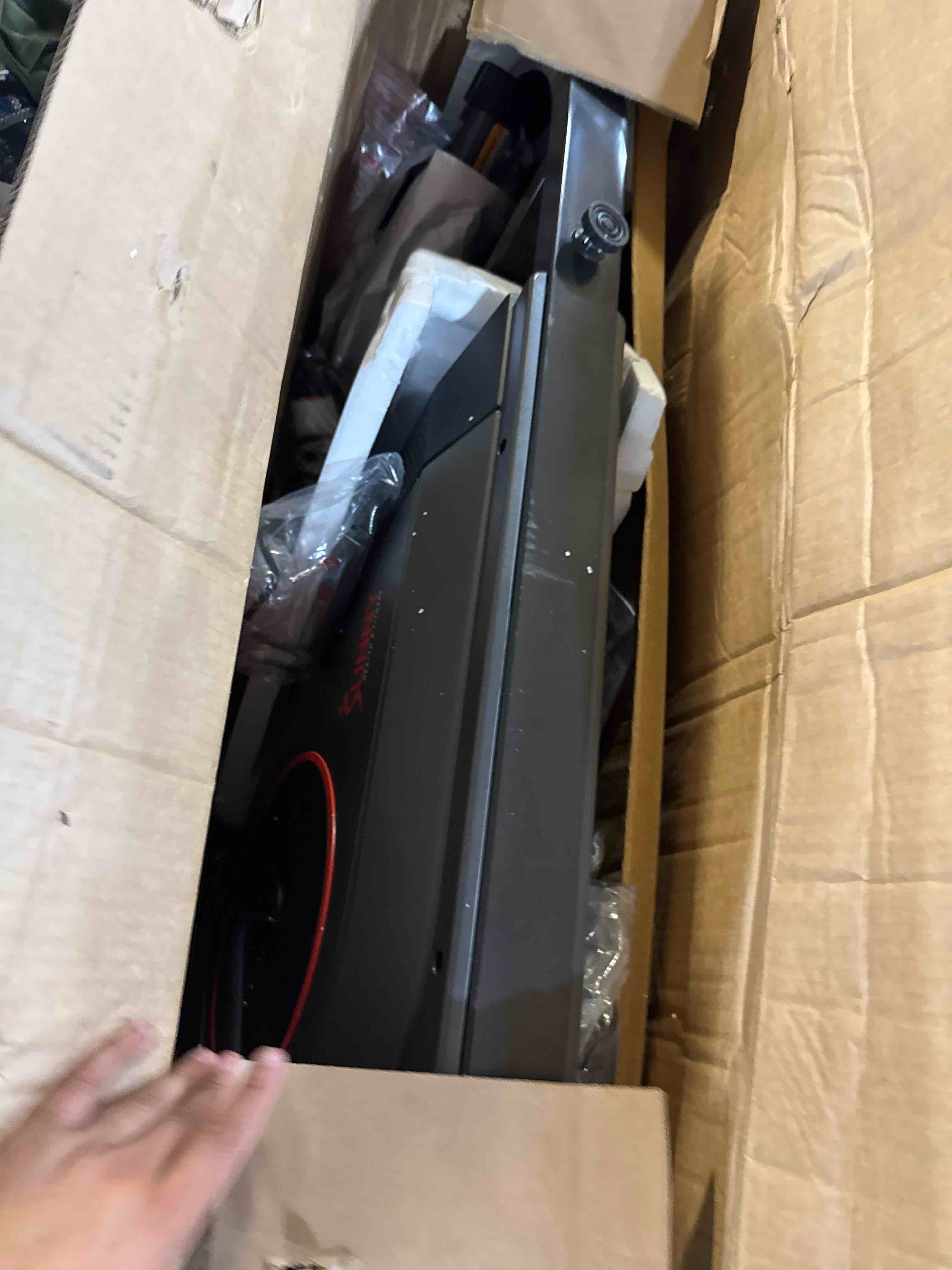 Condition photo showing Good Condition for sunny health & fitness smart heavy-duty recumbent bike w/wide cushioned seat & back, indoor cycling machine for adult/seniors home exercise, free sunnyfit app connect, optional workout training bands advanced