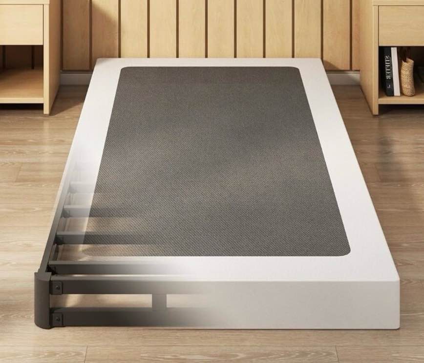 5 inch twin box spring bed base, heavy duty metal frame, noise-free, easy assembly, 1500lbs capacity