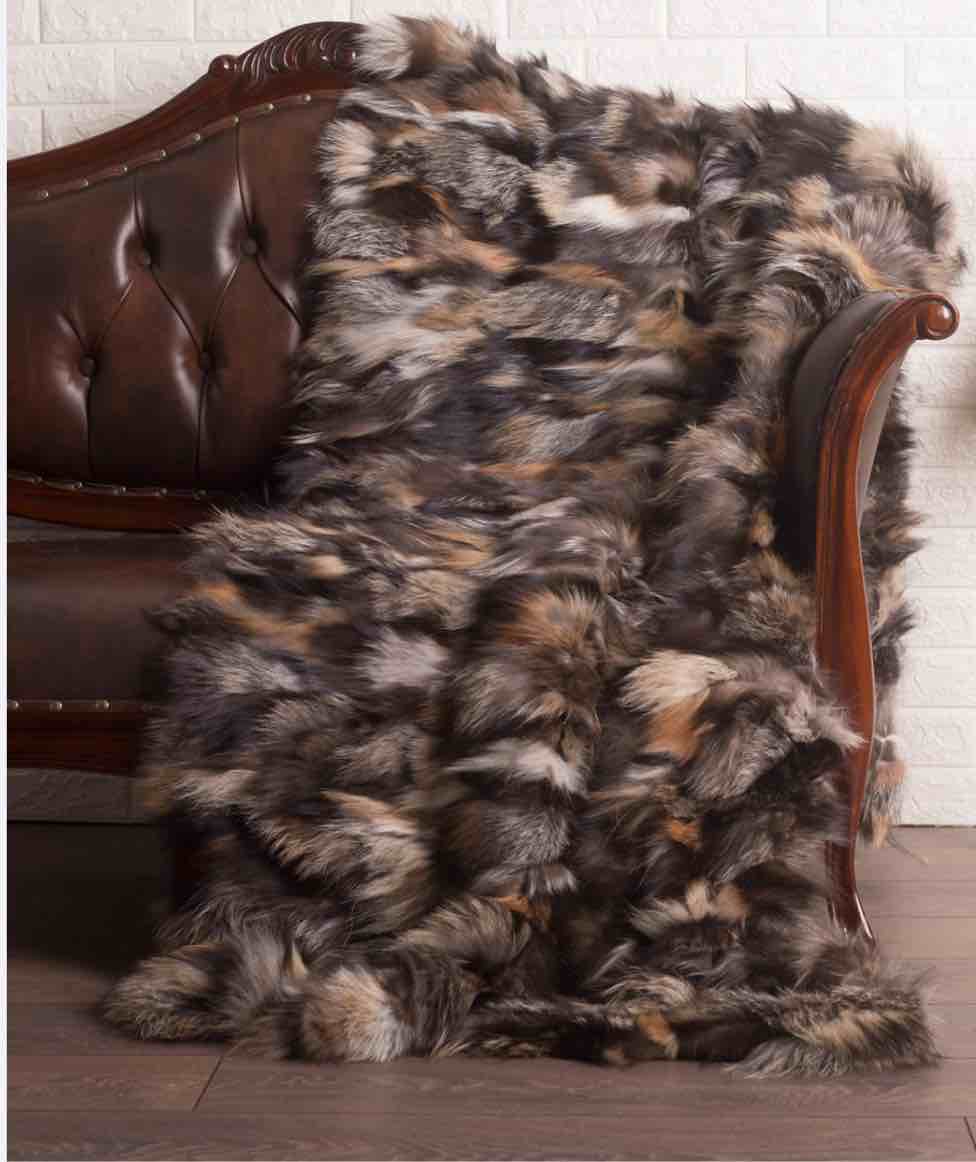 Fluffy Faux Fur Throw Blanket for Couch, Soft Plush Thick Cozy Fuzzy Luxury Minky Bubble Blanket for Home Living Room Decor Gift for Women, Tie-dye Coffee