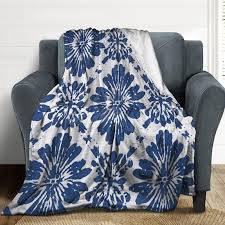NEATIIP Blue Floral Swirl Rug
