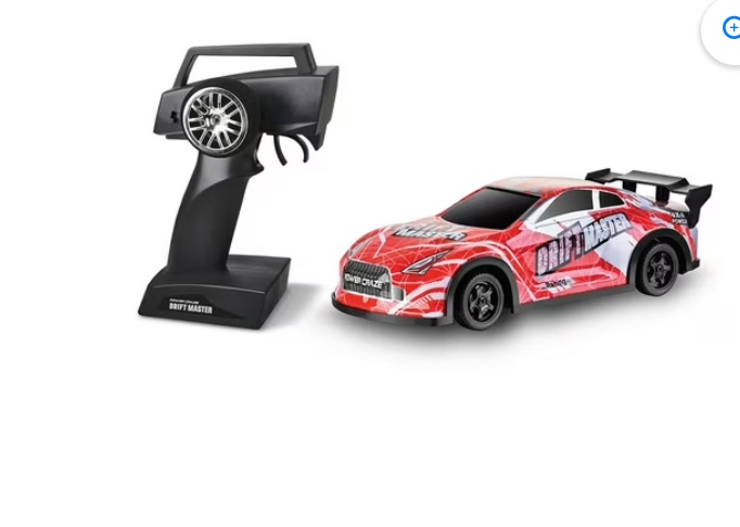 Drift Master Remote Control Car, Red and White, 1:24 Scale RC Drift Racing Vehicle