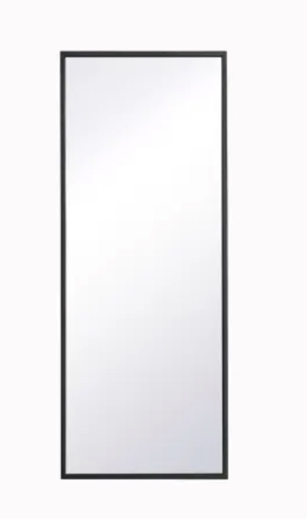 Monet 14" W x 36" H Contemporary Rectangular Metal Framed Bathroom Wall Mirror